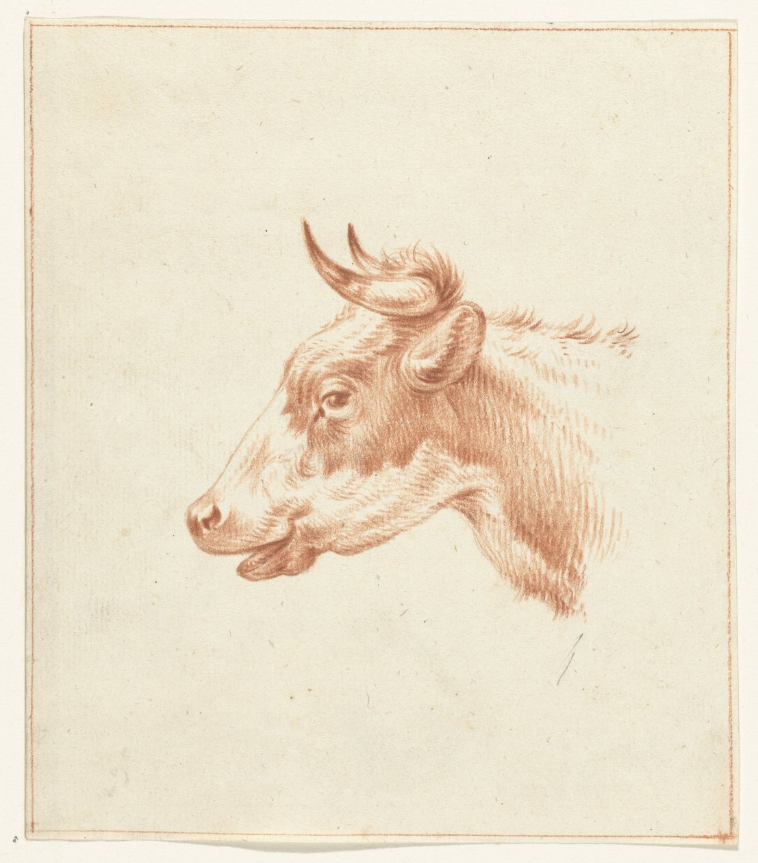 Cabeça de uma vaca, à esquerda de Jean Bernard