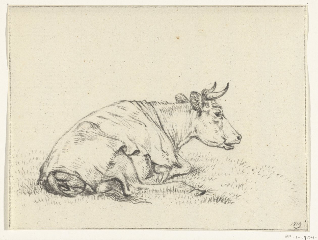 Vaca reclinada, para a direita de Jean Bernard