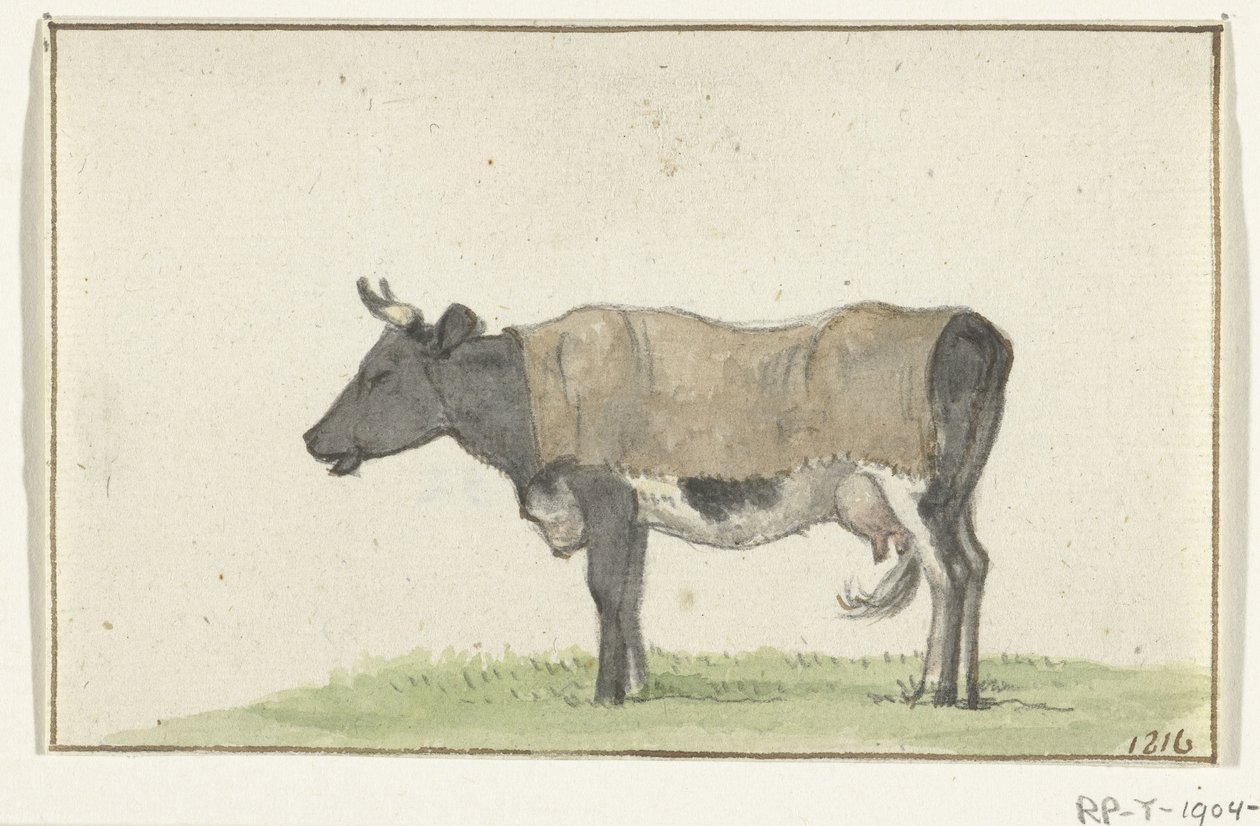 Vaca de pé com manta, virada para a esquerda de Jean Bernard