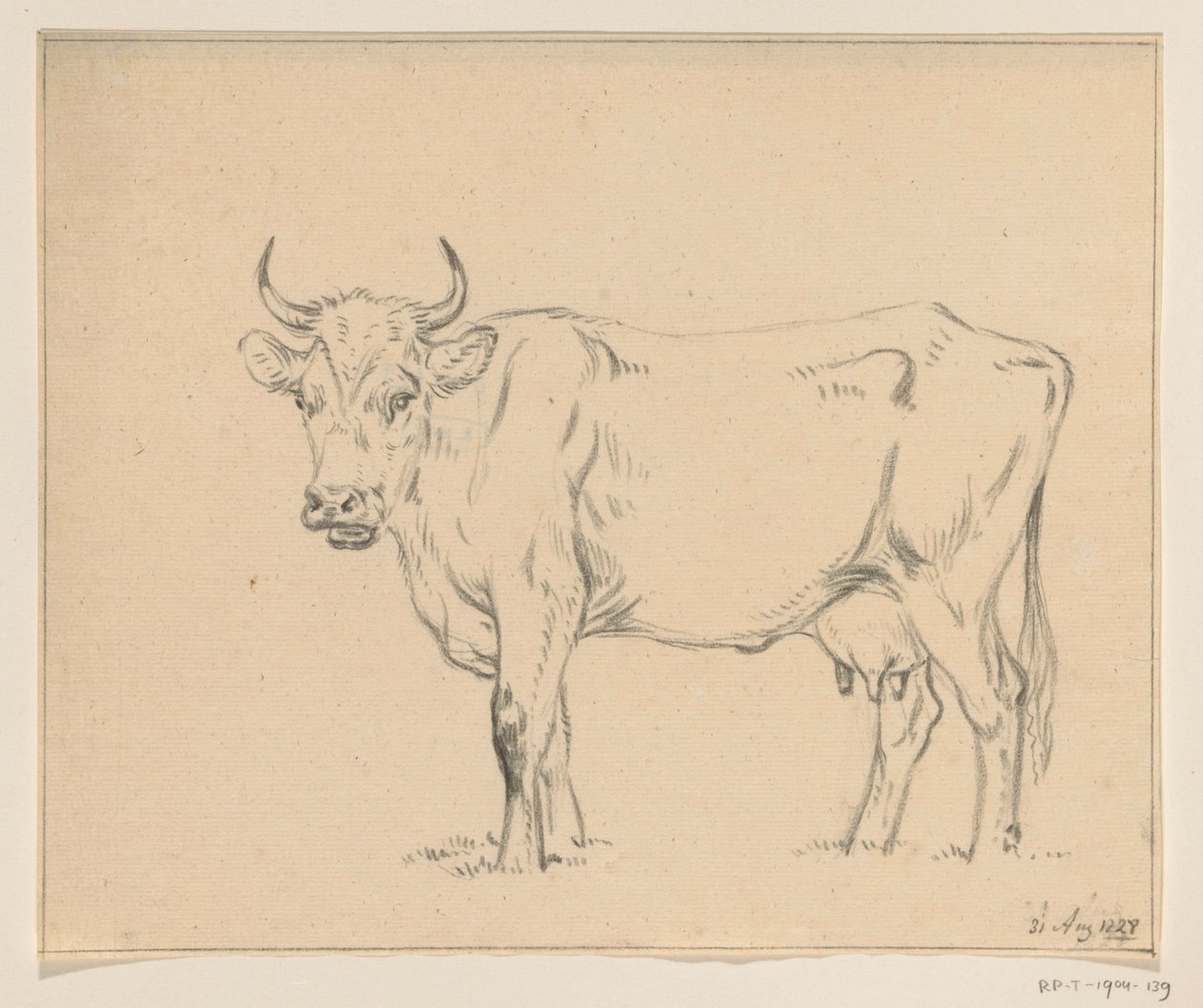 Vaca em pé, à esquerda de Jean Bernard