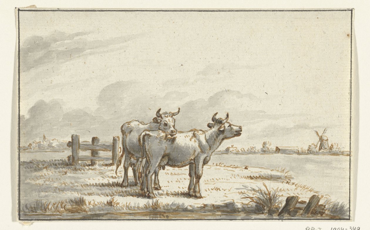 Duas vacas no prado de Jean Bernard