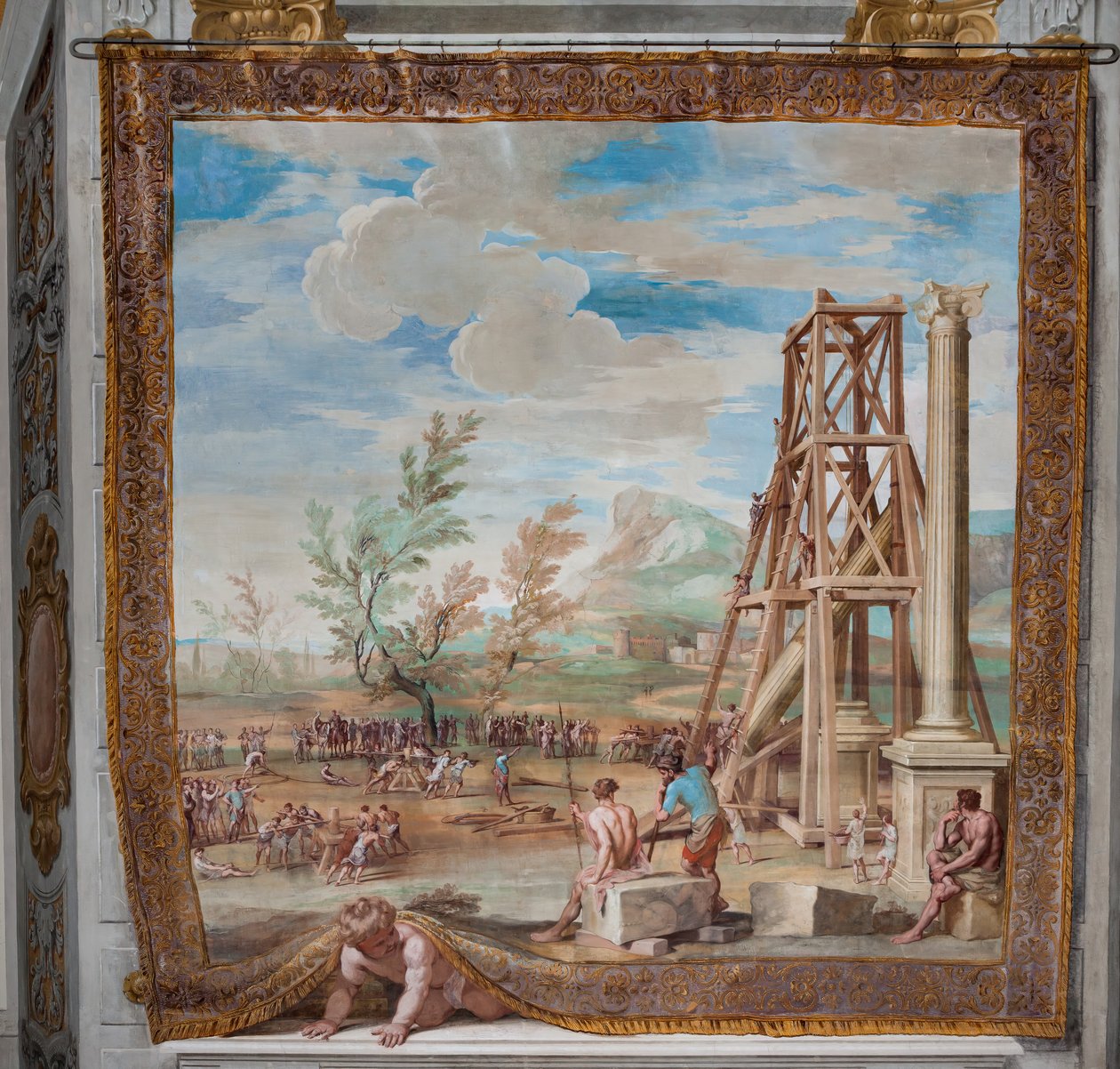 Levantamento das colunas no rio Ganges de Jean Boulanger
