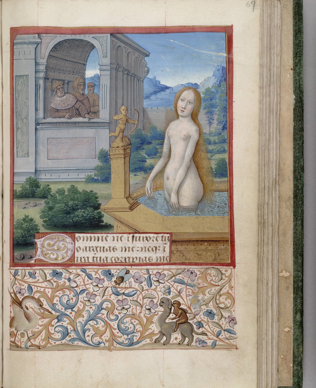 Livro das Horas do banho de Bate-Seba, 1485-1499 de Jean Bourdichon