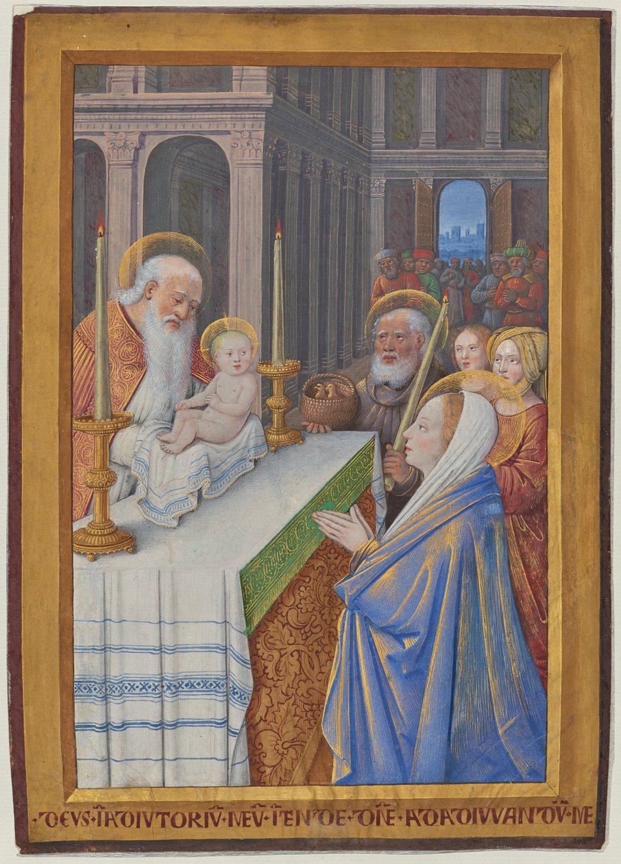 Folha das Horas de Luís XII de Jean Bourdichon