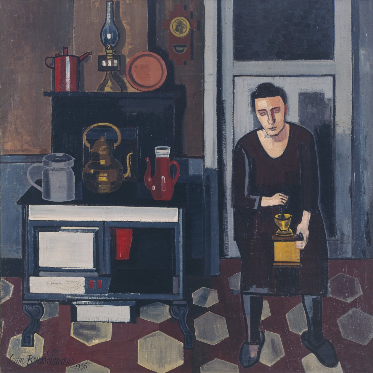 Mulher na cozinha de Jean Brusselmans