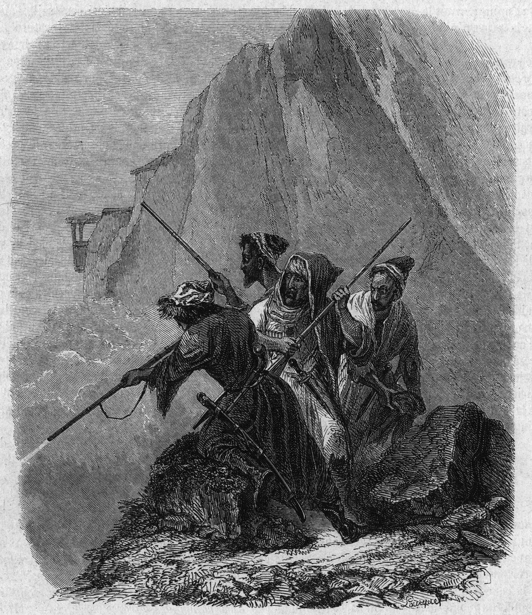 Soldados circassianos (uma região do Cáucaso) de Jean Charles Pauquet