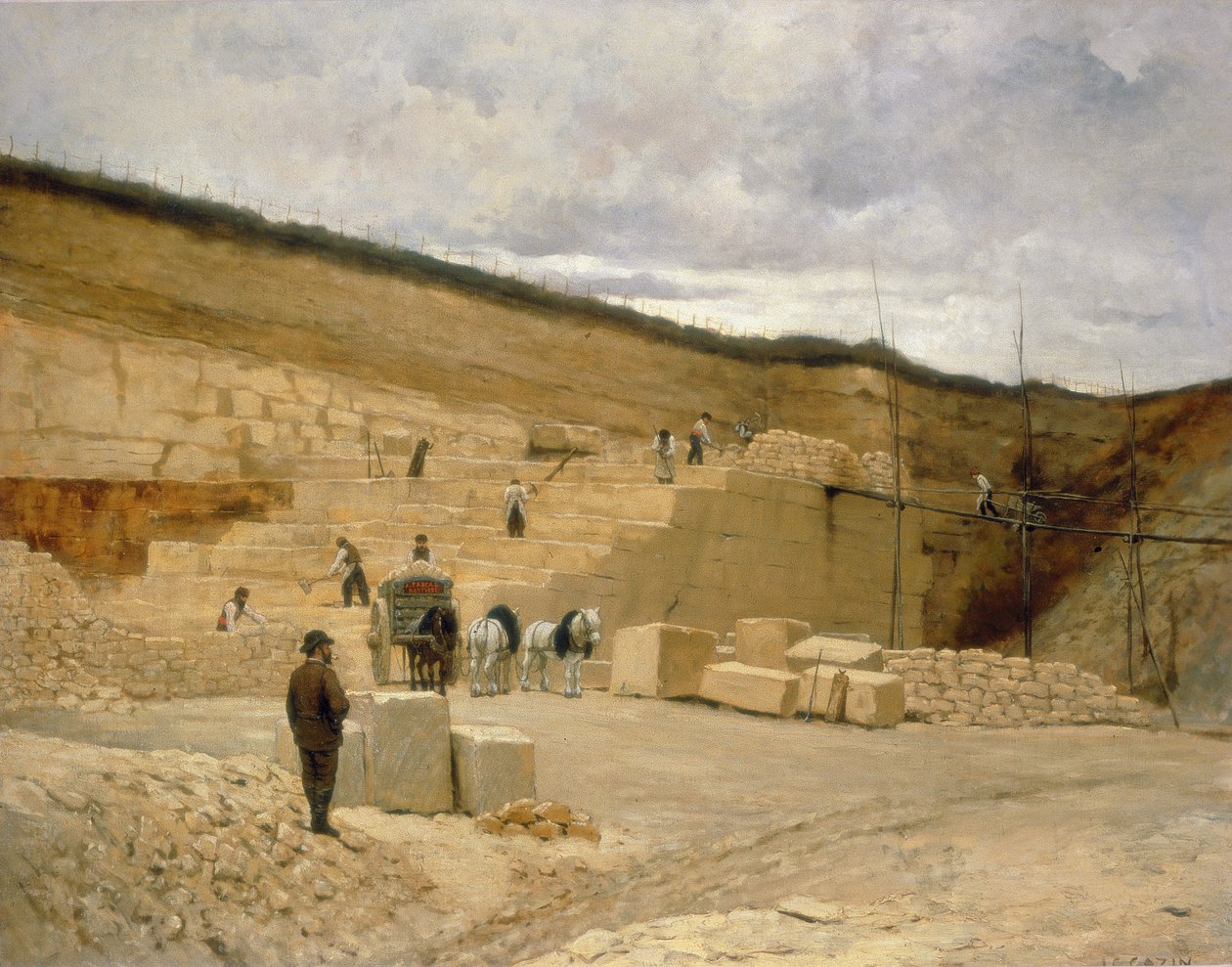 Monsieur Pascals Quarry perto de Nanterre de Jean Charles Cazin