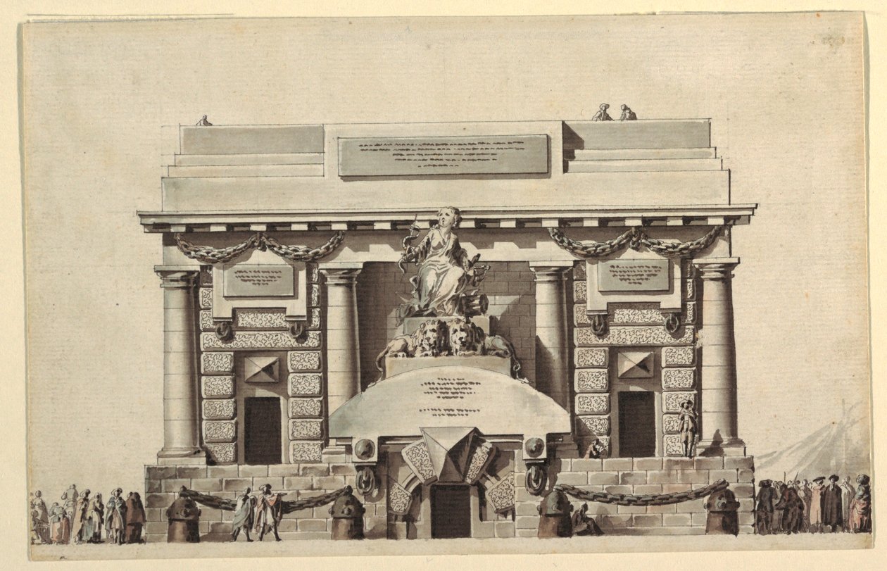 Projeto para Templo da Justiça ou Templo da Imortalidade de Jean Charles Delafosse