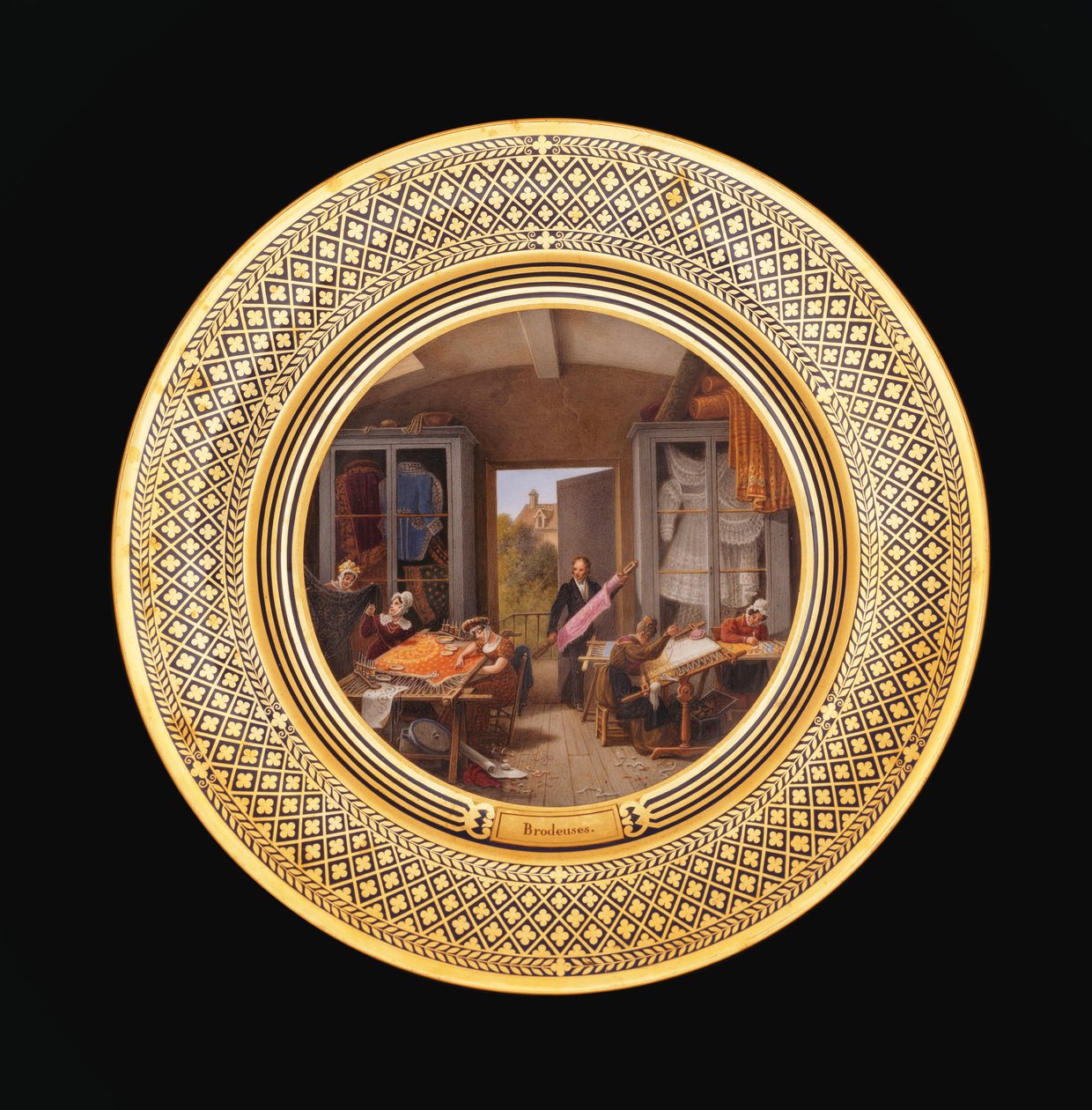 Bordadeira, c.1820-35 de Jean Charles Develly