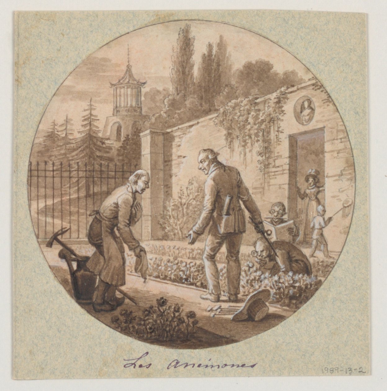 Projeto para um Prato de Porcelana Pintado, Les Anémones (Anemones) para o Service de la Culture des Fleurs (Serviço de Cultivo de Flores) de Jean Charles Develly