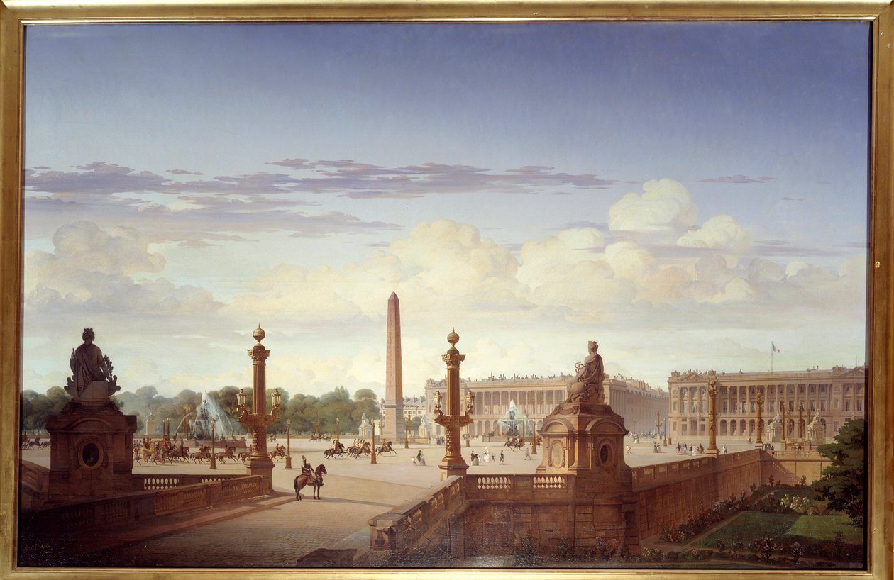 A Place de la Concorde vista do terraço à beira-mar, o rei Louis-Philippe d