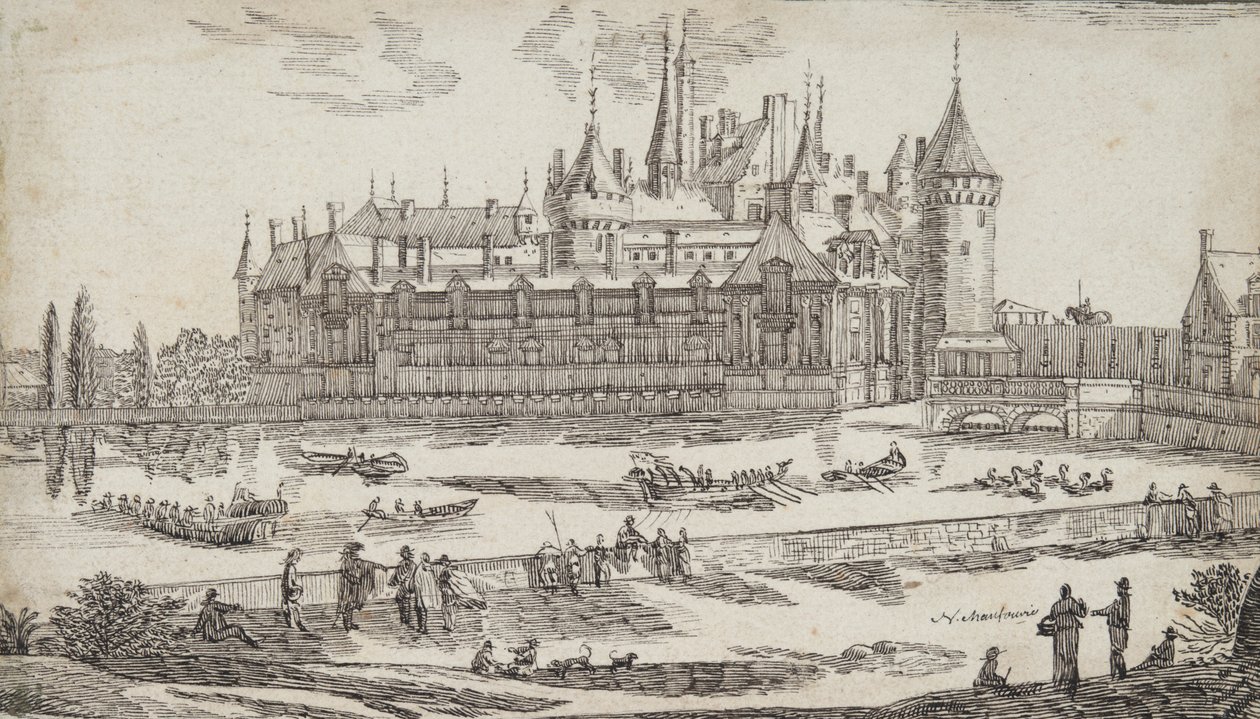 Castelo em um rio de Jean Chaufourier