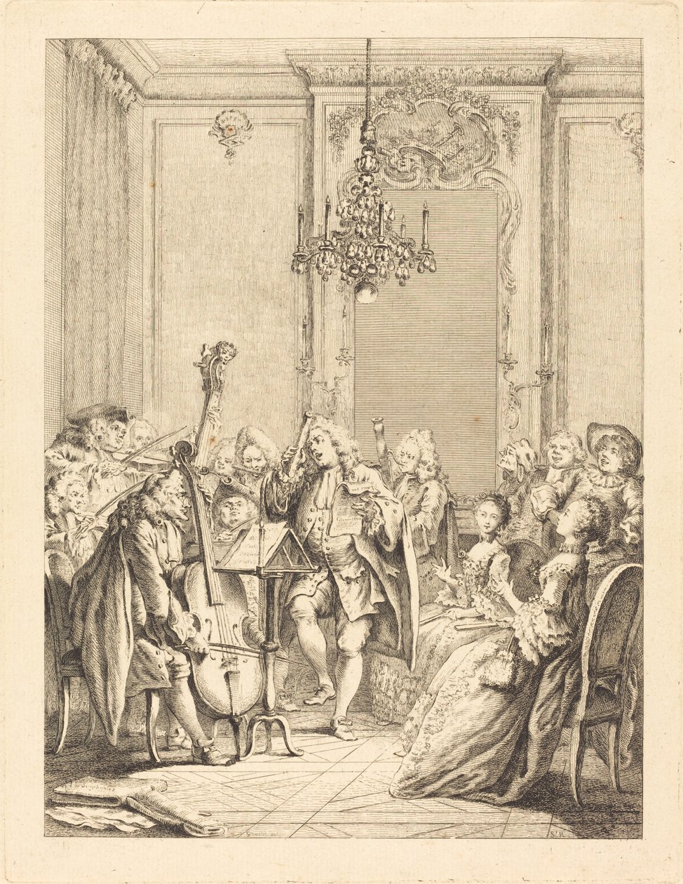 O concerto de Jean Claude Richard de Saint Non after Hubert François Gravelot