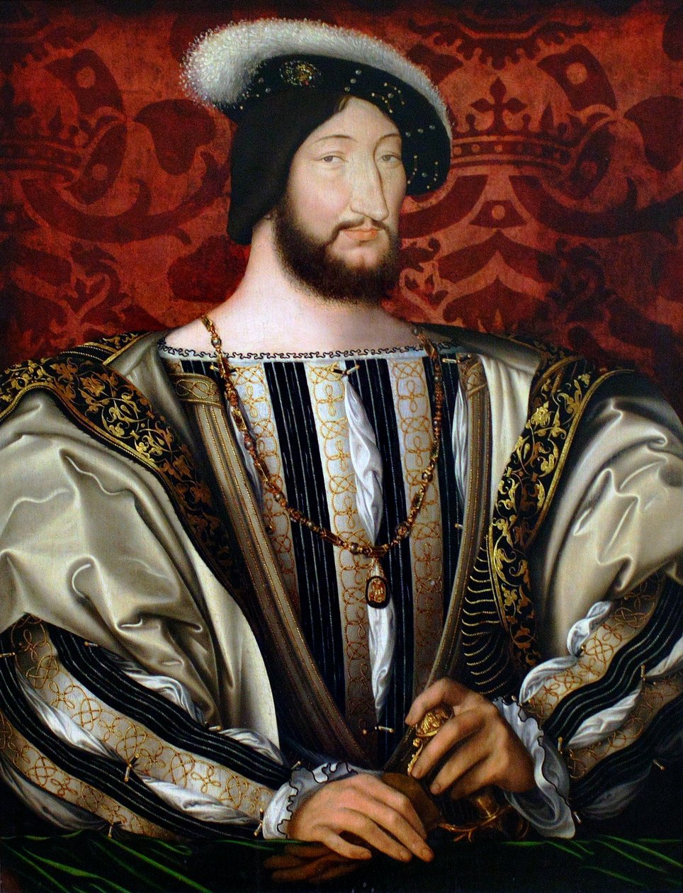 Retrato de Francisco I 1494-1547, rei da França, duque de Bretanha, conde de Provence, ca 1530 de Jean Clouet