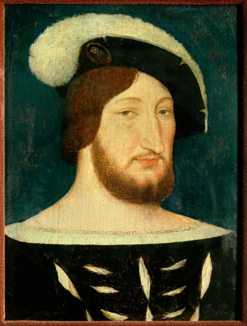 Retrato de François I (1494 - 1547), Rei de França. Pintura de Jean Clouet (1485-1541) de Jean Clouet