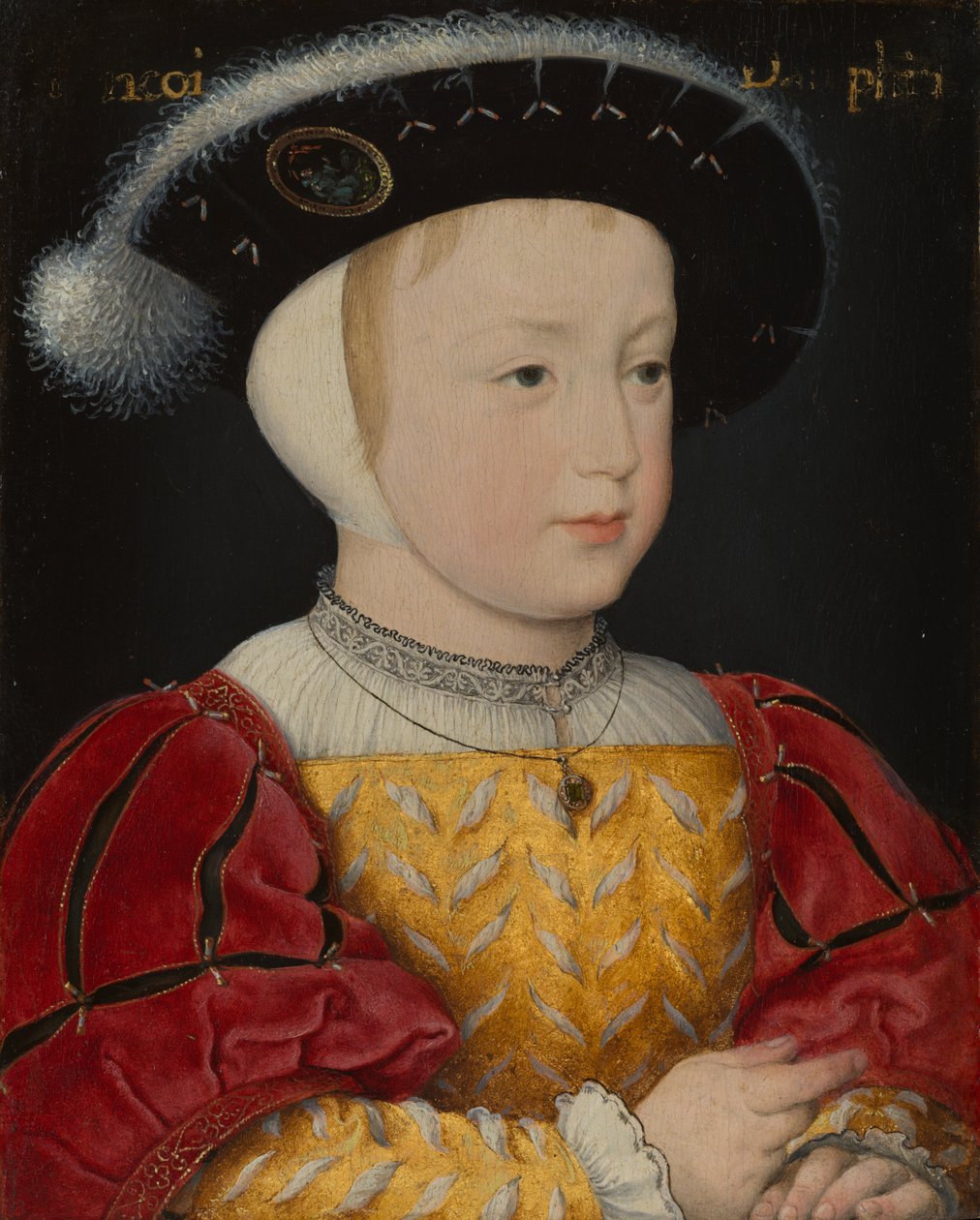 O Delfim Francisco, filho do Rei Francisco I de França de Jean Clouet
