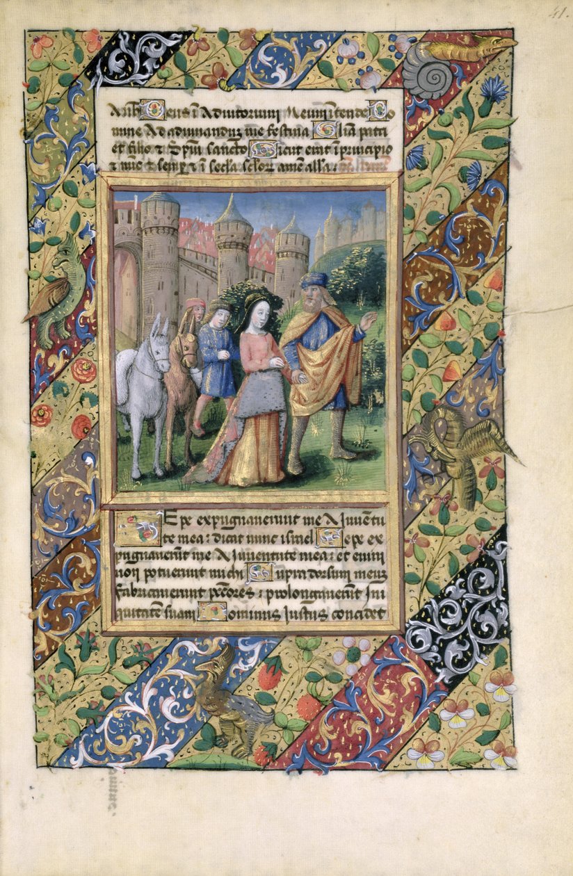 Senhora Lat. QvI126 Cena das &39;Horas de Louis d&39;Orleans&39;, 1469 de Jean Colombe
