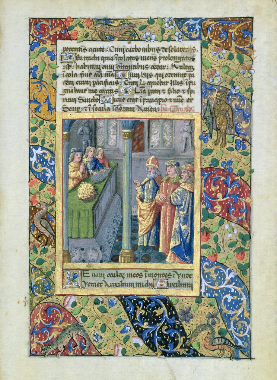 Senhora Lat. QvI126 A Ordem do Velocino de Ouro das Horas de Louis d&39;Orleans, 1469 de Jean Colombe