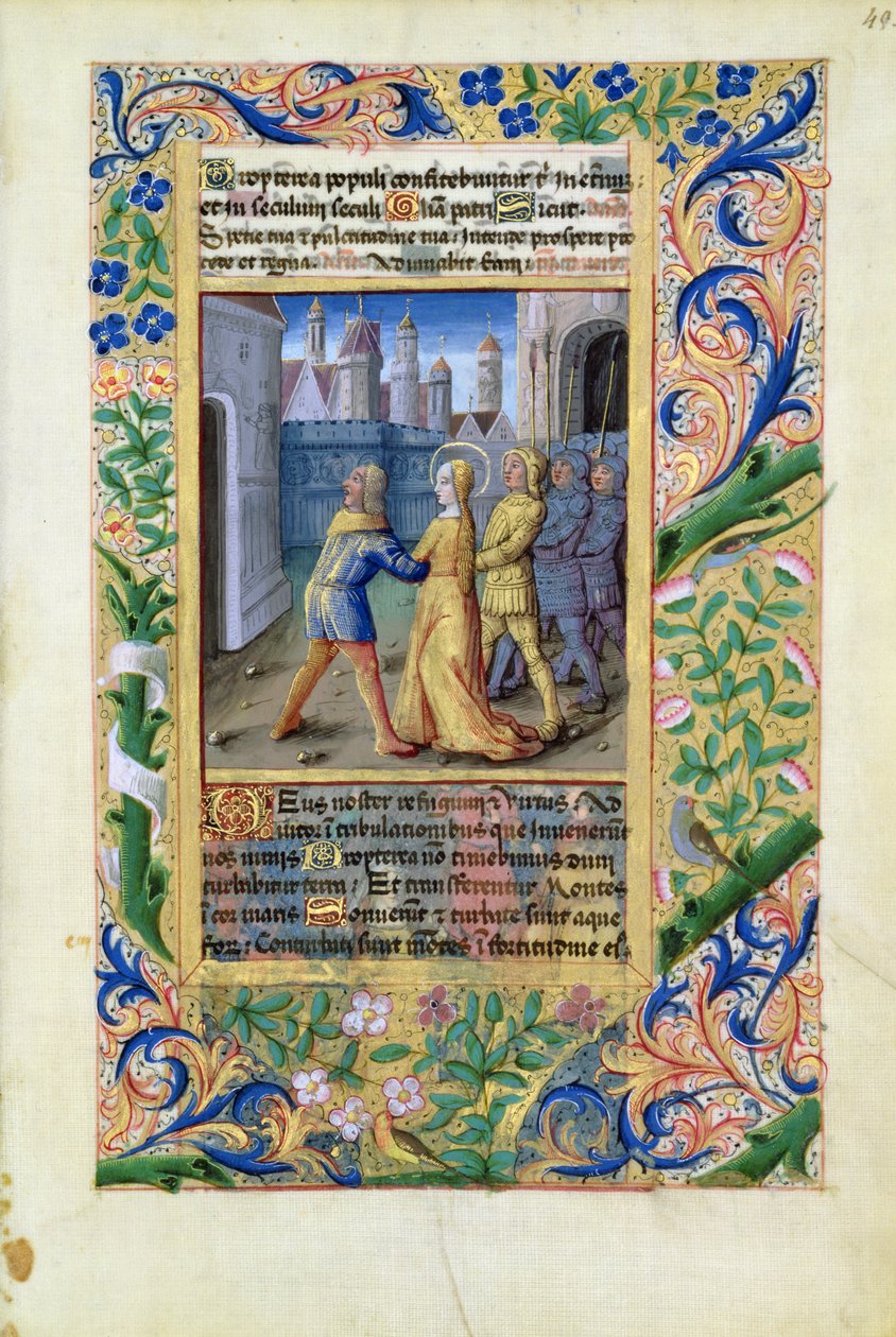 Senhora Lat. QvI126 f.45 Judith sendo tomada pelos assírios, do Livro de Horas de Louis d&39;Orleans, 1490 de Jean Colombe