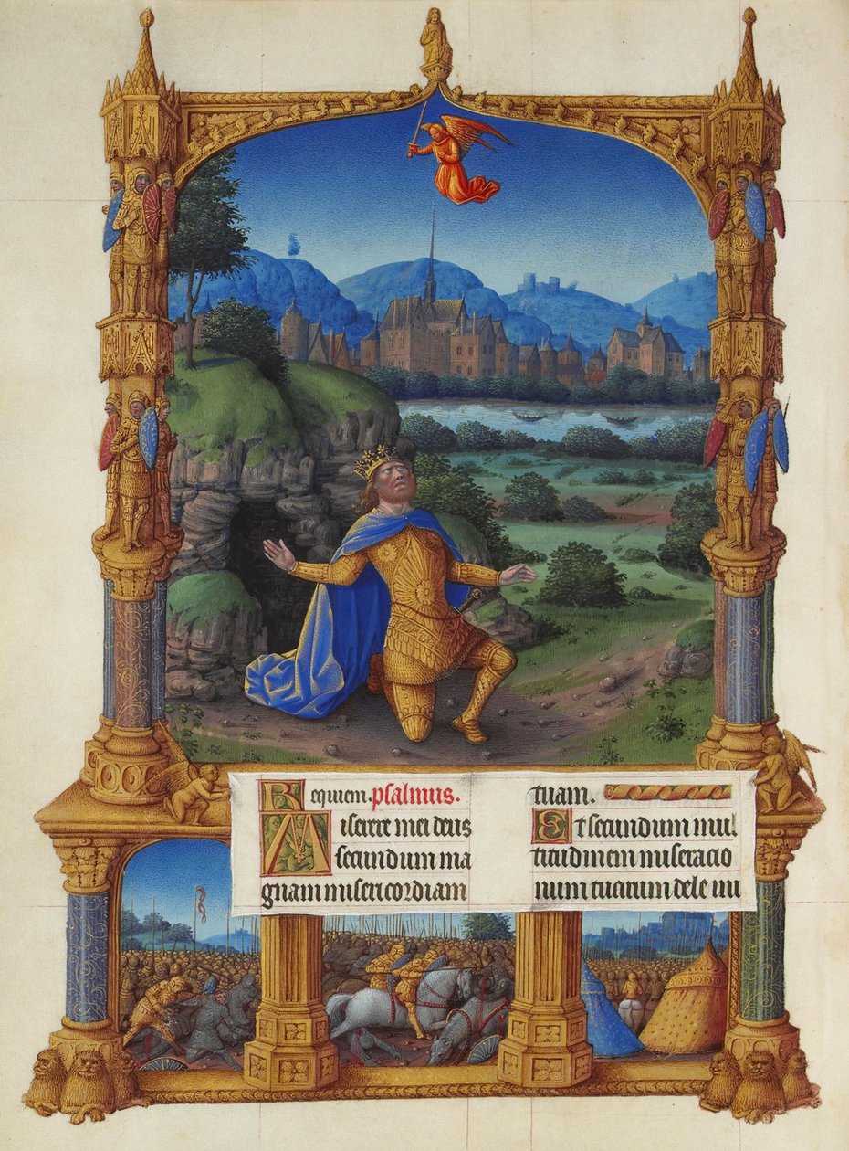 A penitência de David, Salmo 51 de Jean Colombe