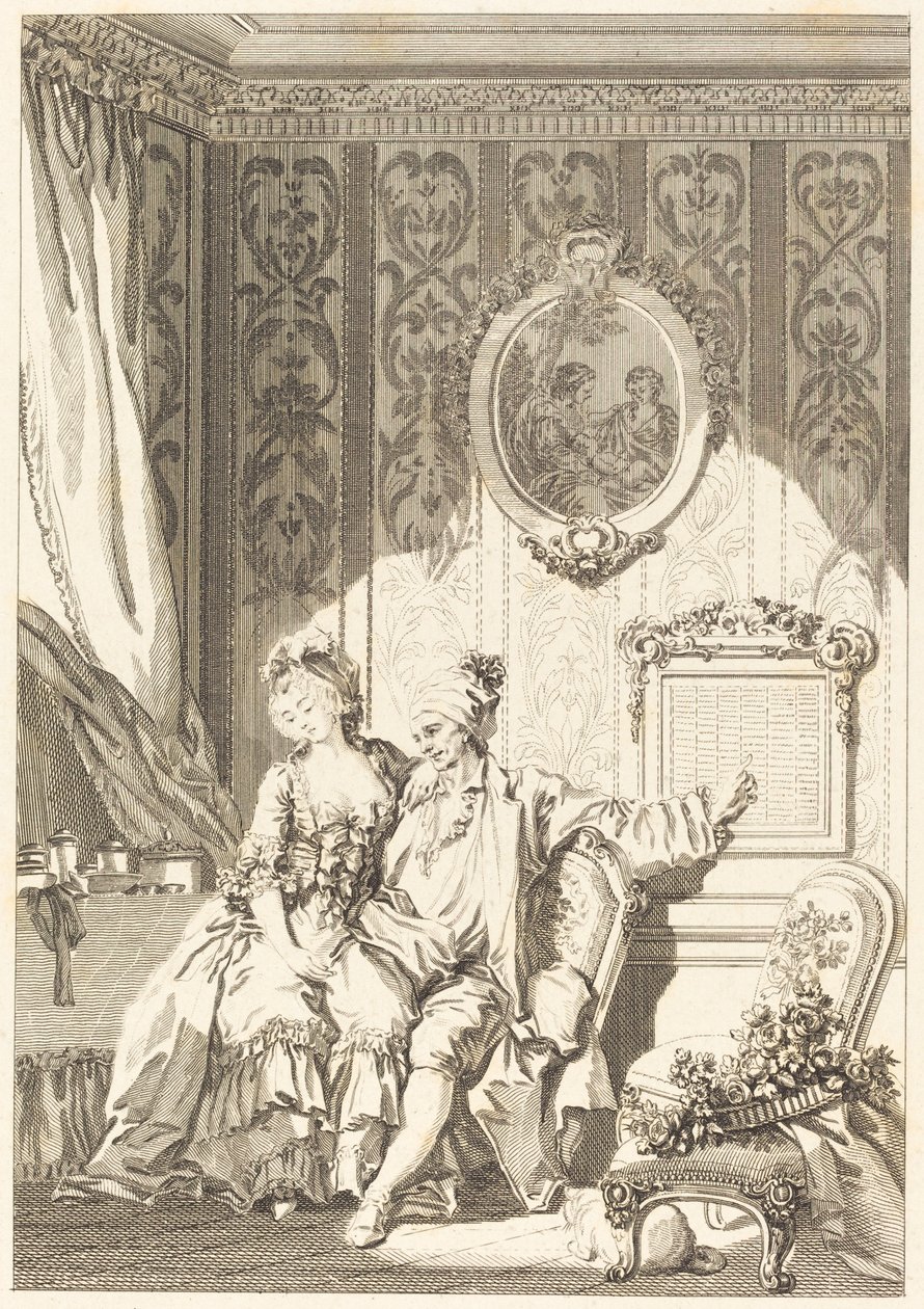O Calendário dos Vieillards de Jean Dambrun after Jean Honoré Fragonard