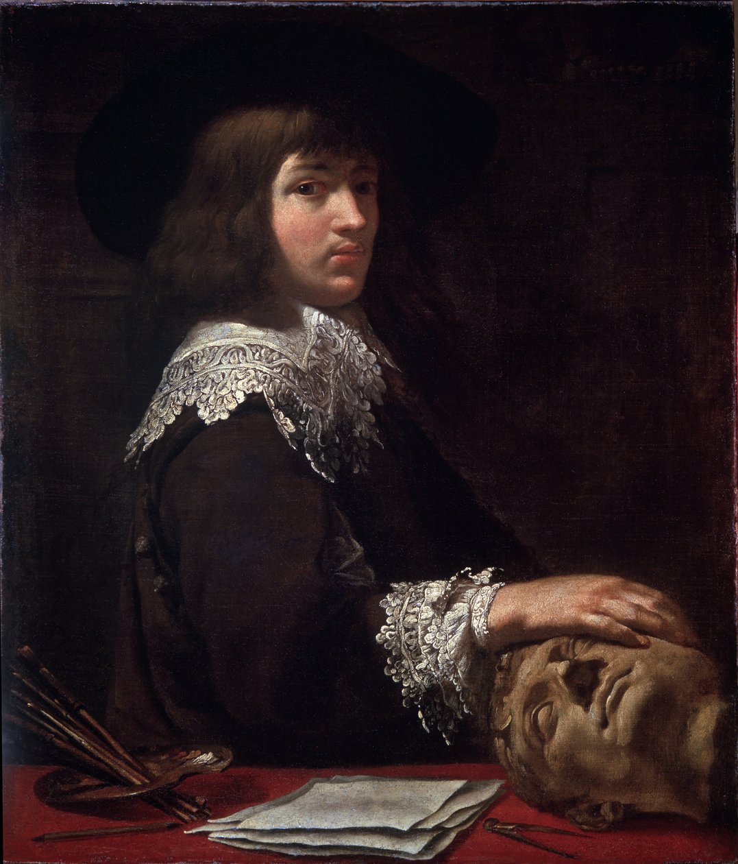 ""Autoportrait"" (Autorretrato) Pintura de Jean Daret (1615-1668) 1636 Museu Hermitage, São Petersburgo (São Petersburgo) de Jean Daret