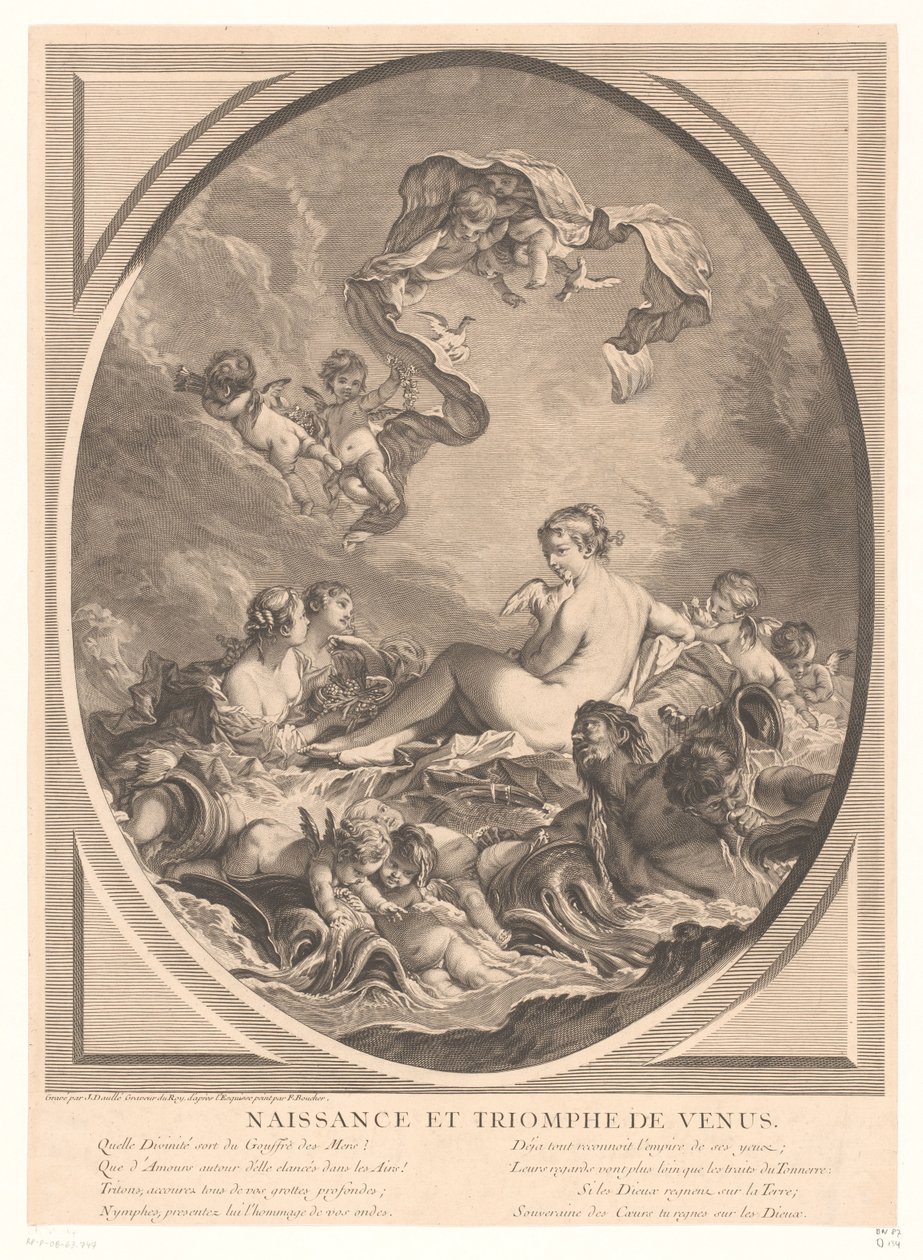 Nascimento e triunfo de Vénus
Naissance et triomphe de Venus. (título sobre o objecto) de Jean Daullé