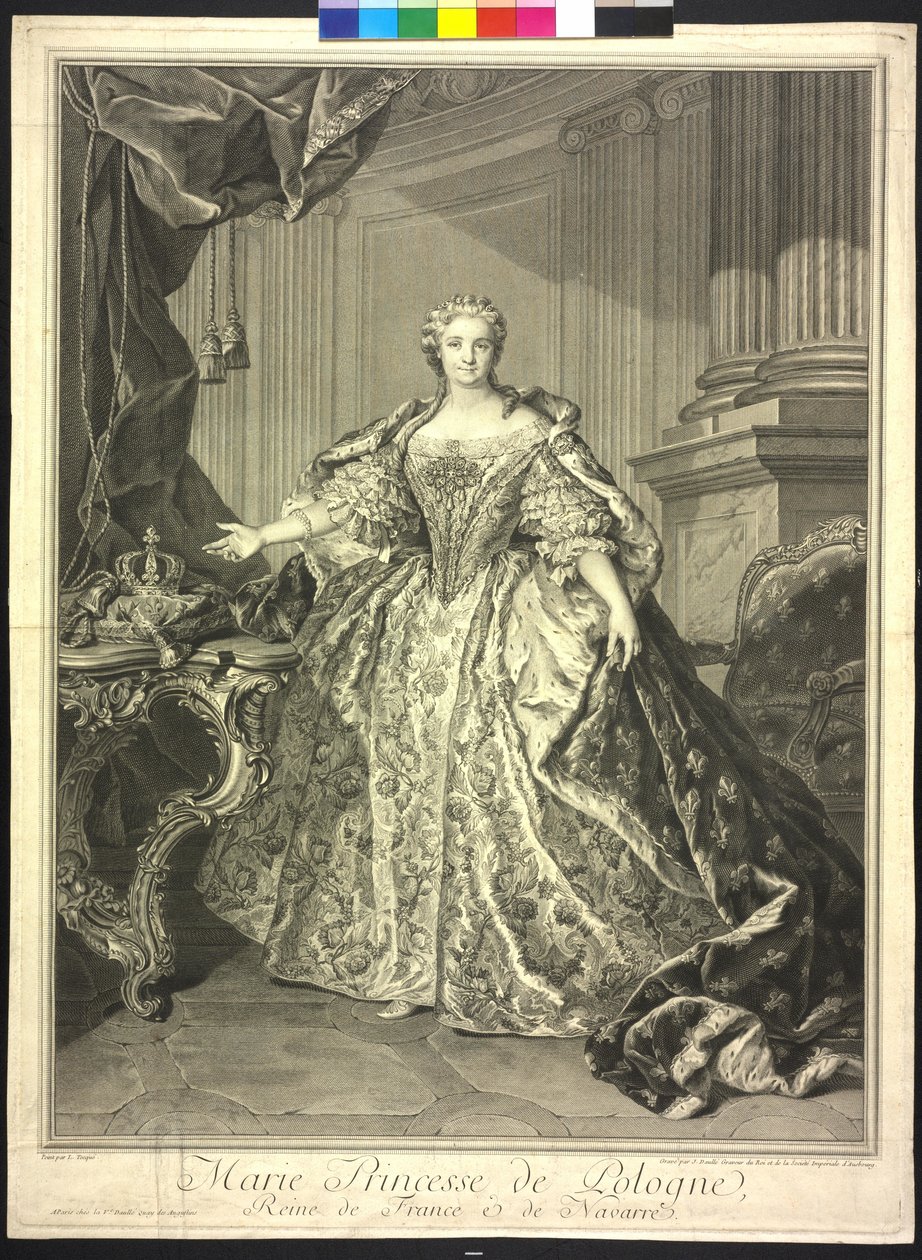 Maria Leszczynska (gravura) de Jean Daullé