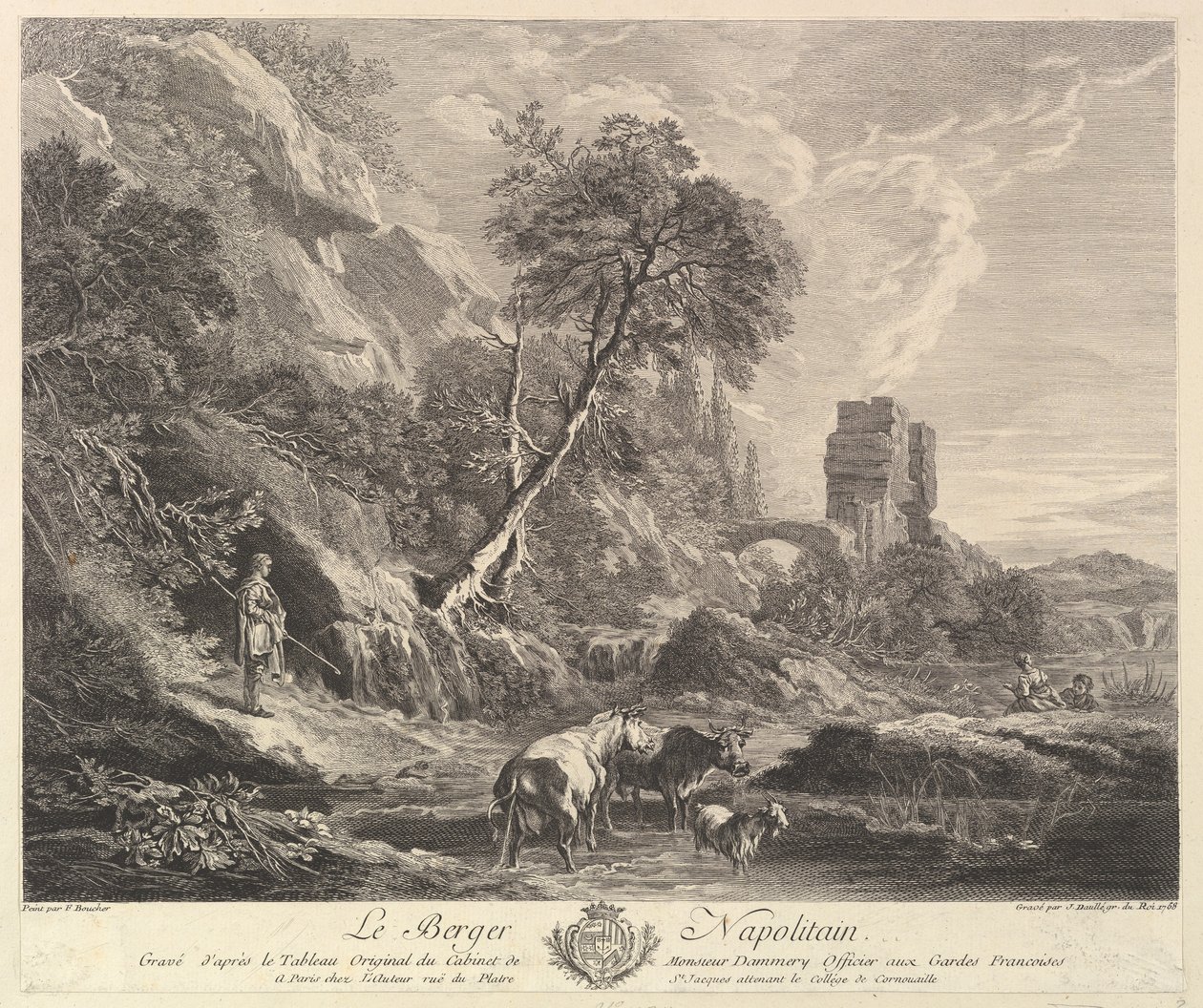 Neapolitan Shepherd, 1758. de Jean Daullé