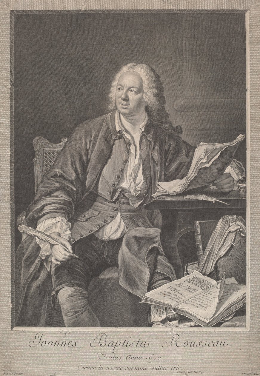 Jean Baptiste Rousseau de Jean Daullé, after Jacques Andre Joseph Camelot Aved