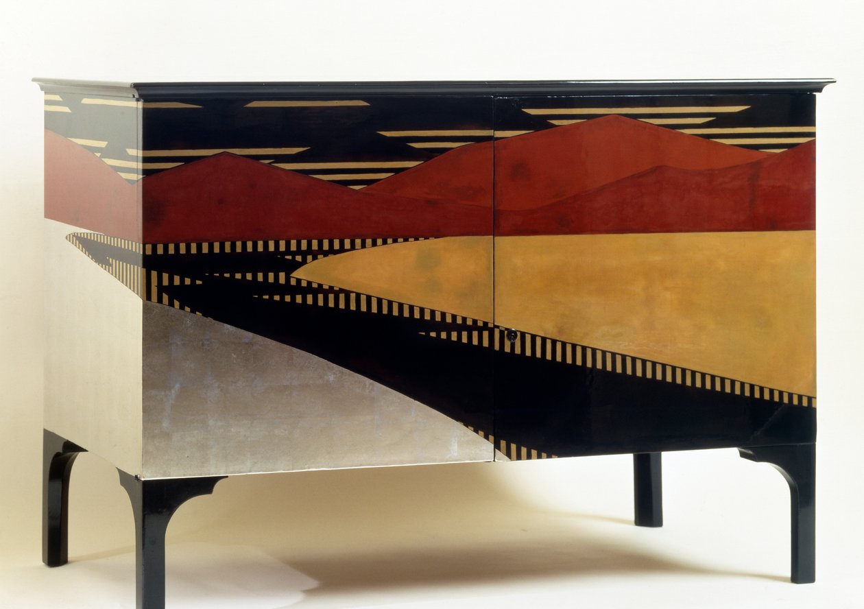 Armário estilo Art Deco lacado (commode vantaux) de Jean Dunand