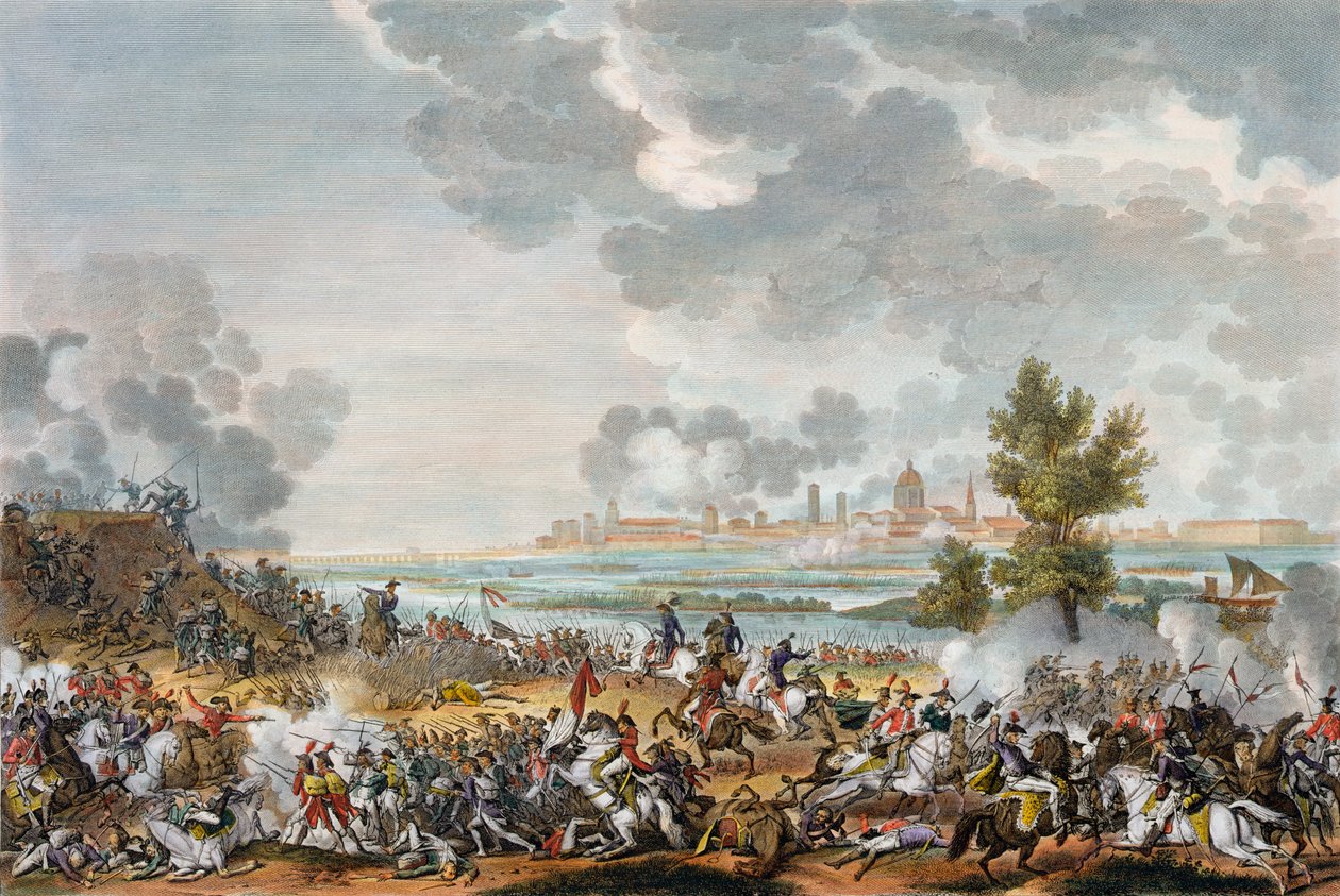 A Batalha de San Giorgio di Mantova, Itália, 29 Fructidor, Ano 4 Setembro 1796 de Jean Duplessis Bertaux