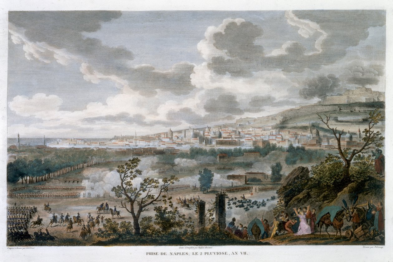 "A Captura de Nápoles, 2 Pluviose, Ano 7" 23 de Janeiro de 1799 de Jean Duplessis Bertaux