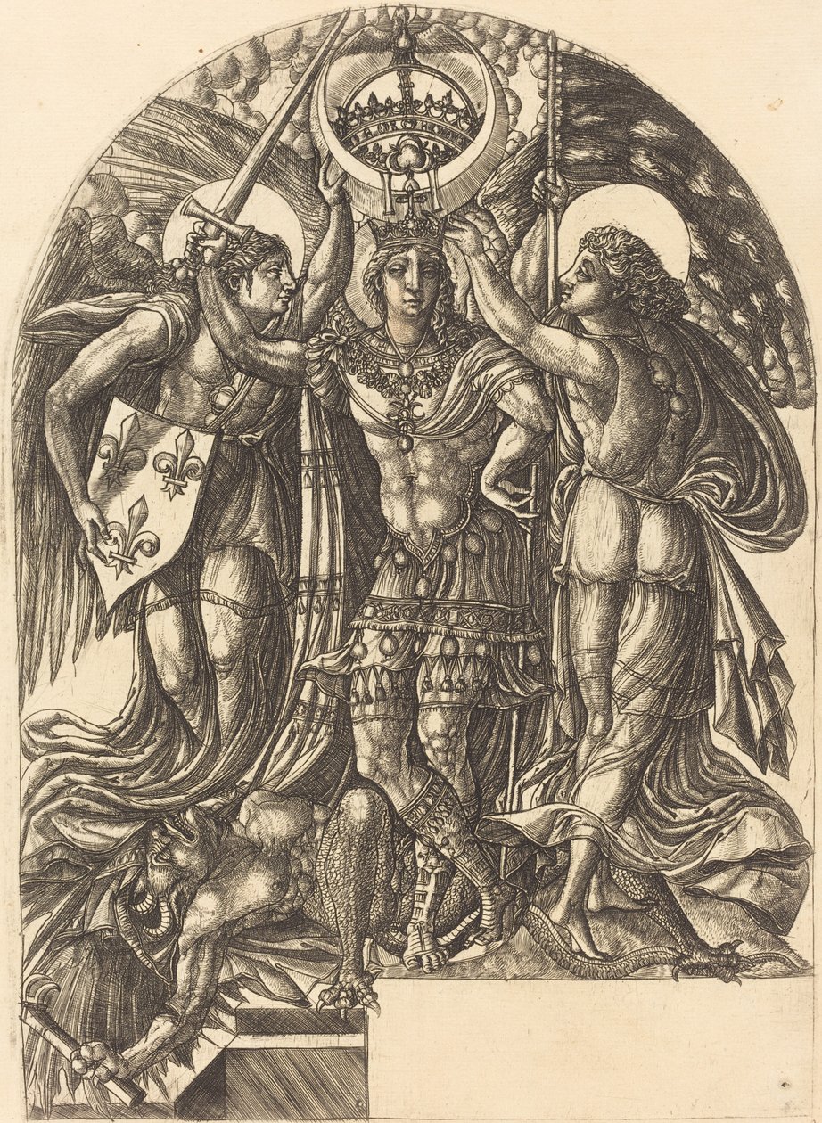 Henrique II como o Vitorioso São Miguel de Jean Duvet