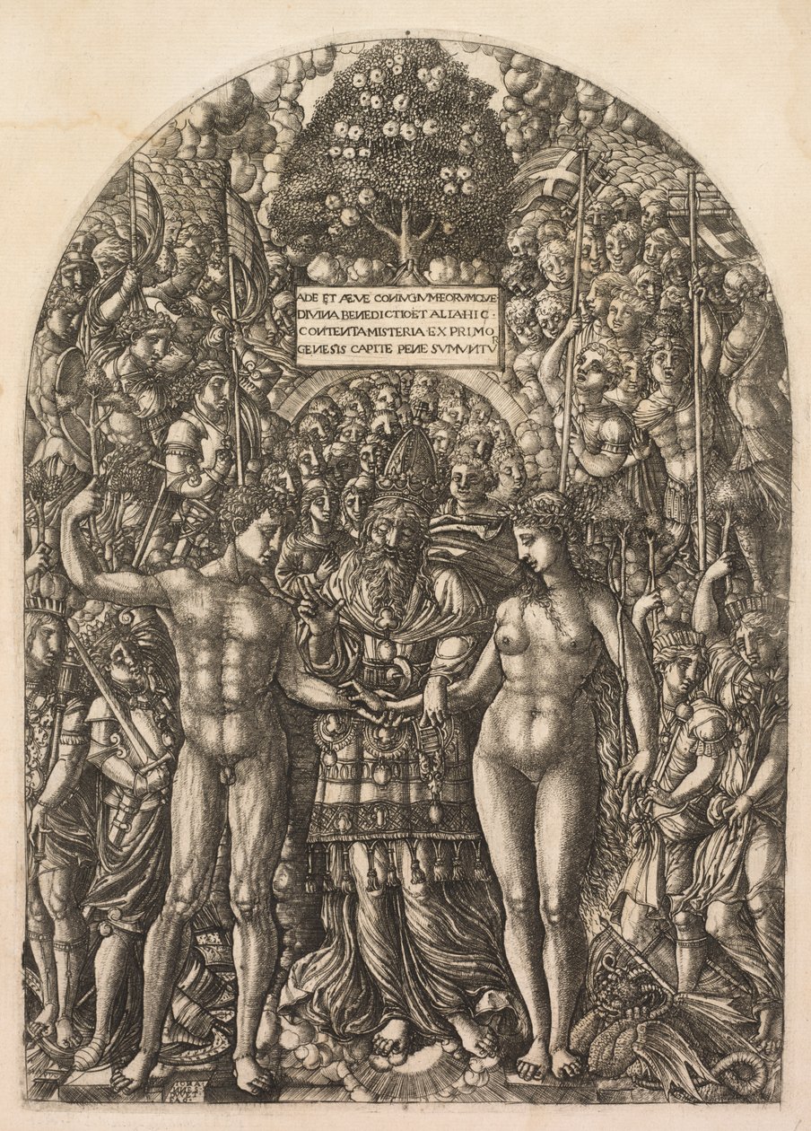 Casamento de Adão e Eva, 1555. de Jean Duvet