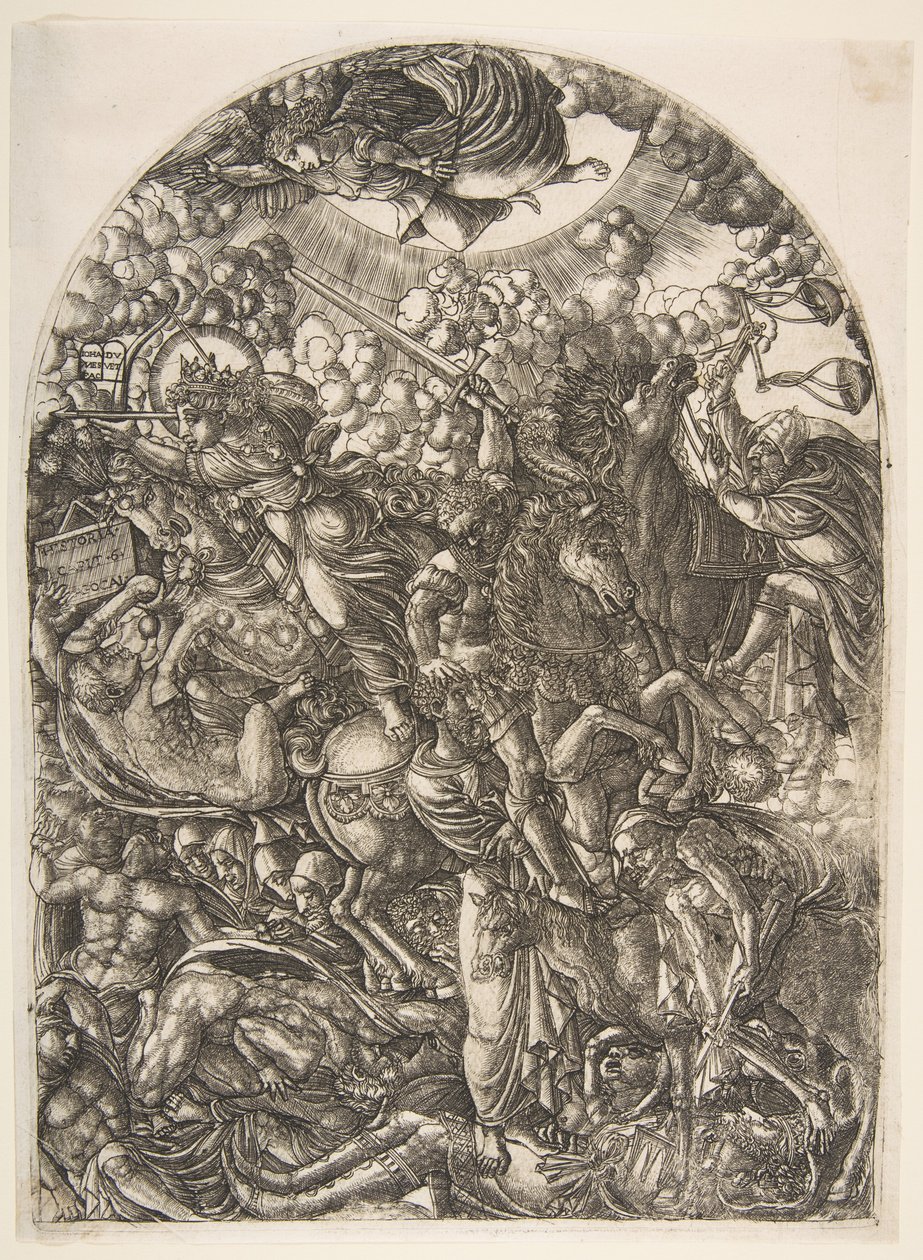 São João vê os Quatro Cavaleiros, do Apocalipse. de Jean Duvet