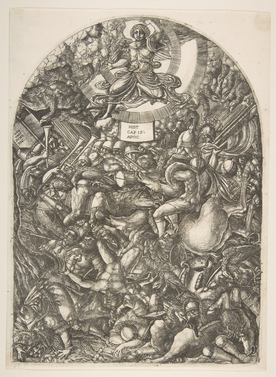 O Anjo do Sol chamando as Aves de Rapina, do Apocalypse.n.d. de Jean Duvet