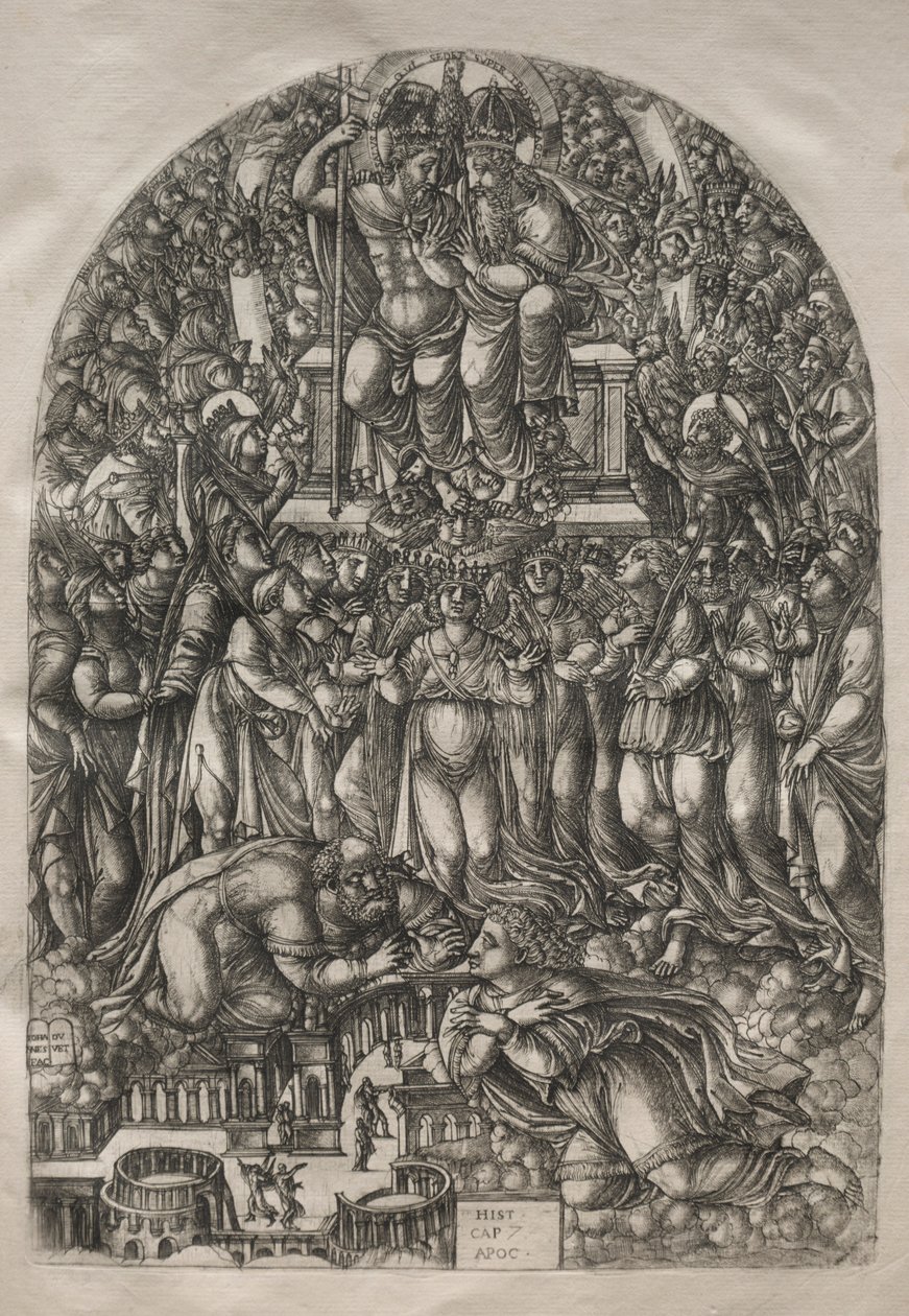 O Apocalipse: Uma Inumerável Multidão Que Está Diante do Trono, 1546-1556. de Jean Duvet