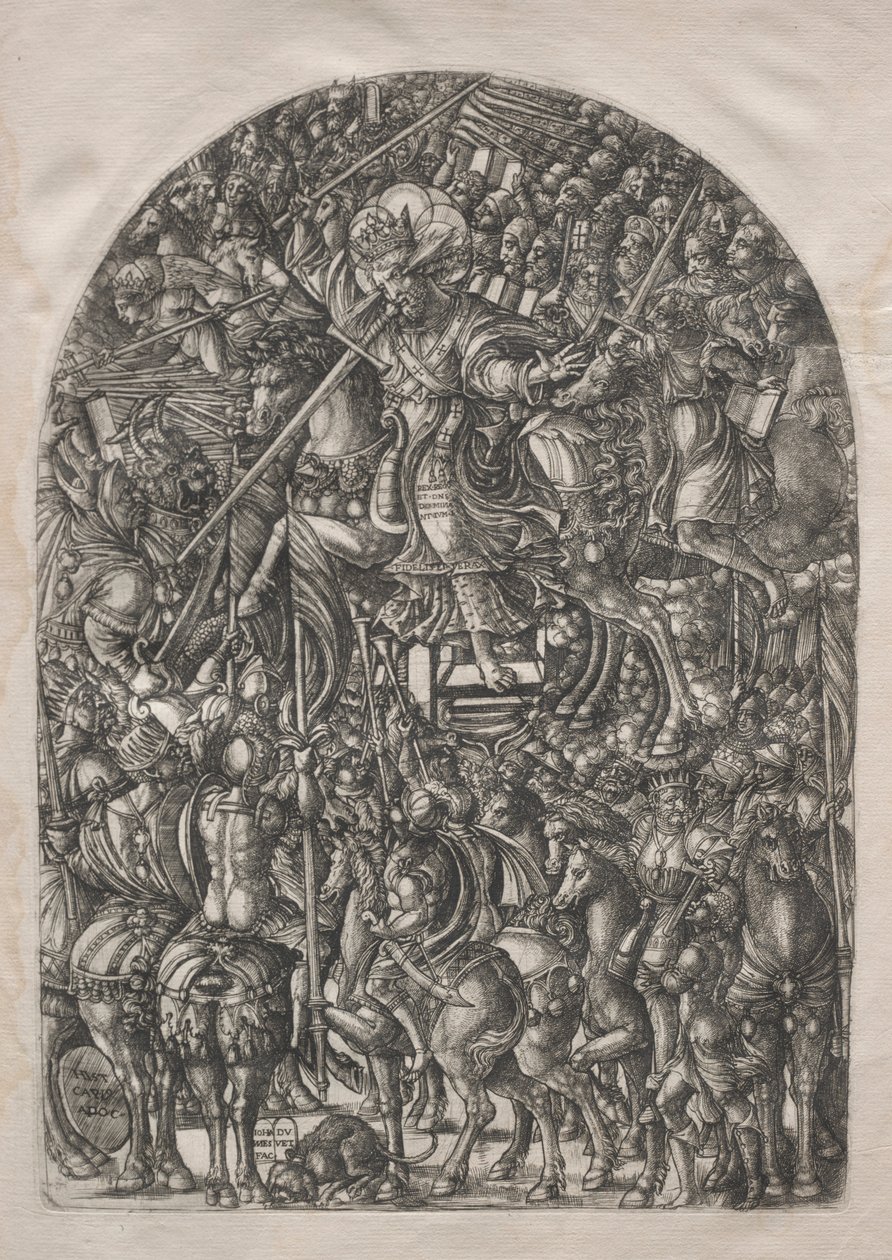 O Apocalipse: Cristo montado em um cavalo branco, 1546-1556. de Jean Duvet