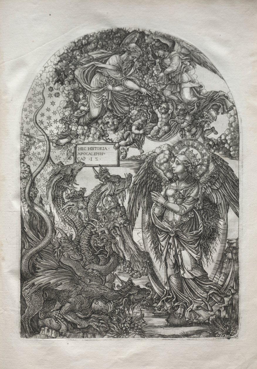 O Apocalipse: São Miguel e o Dragão, 1546-1556. de Jean Duvet