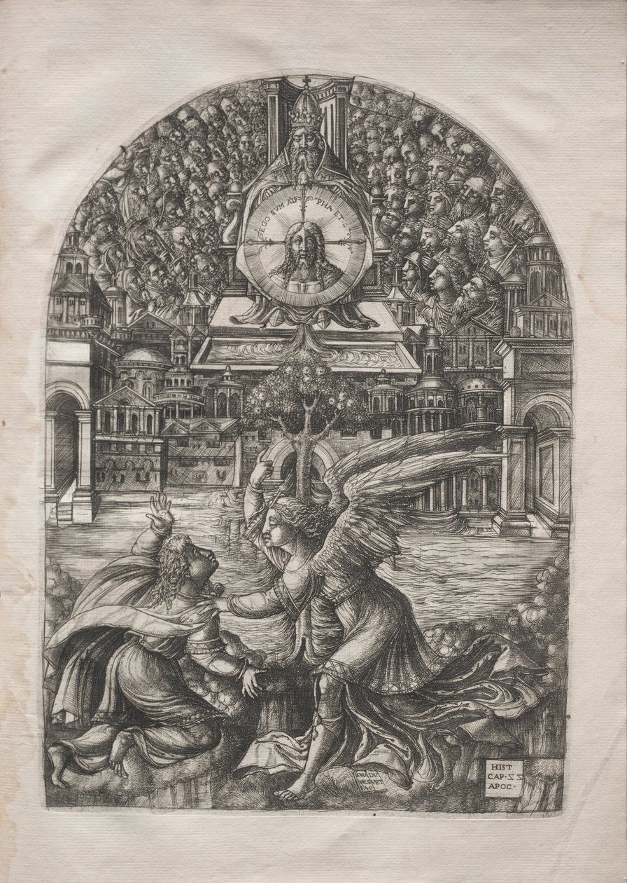 O Apocalipse: O Anjo Mostra São João a Fonte da Água Viva, 1546-1556. de Jean Duvet
