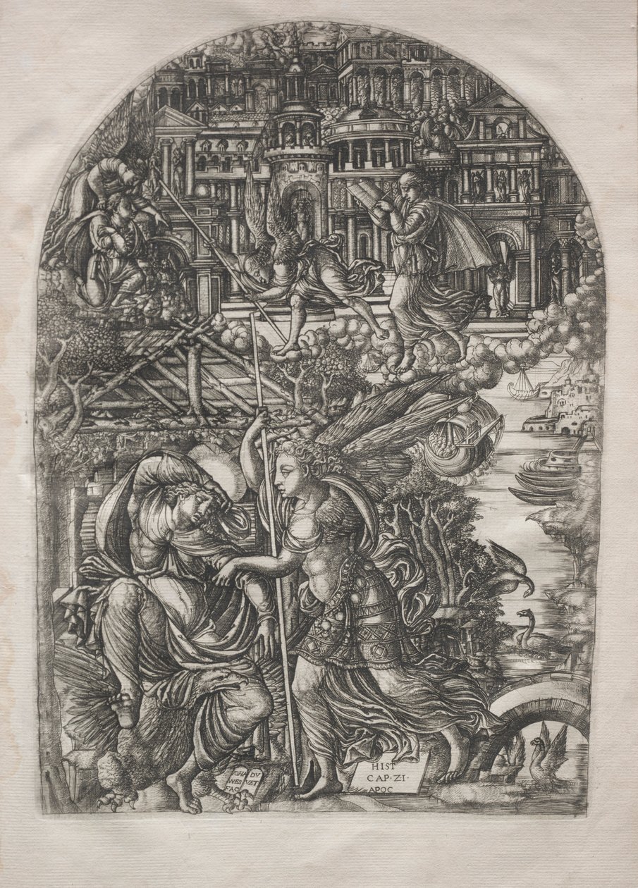 O Apocalipse: O Anjo Mostra São João, a Nova Jerusalém, 1546-1556. de Jean Duvet
