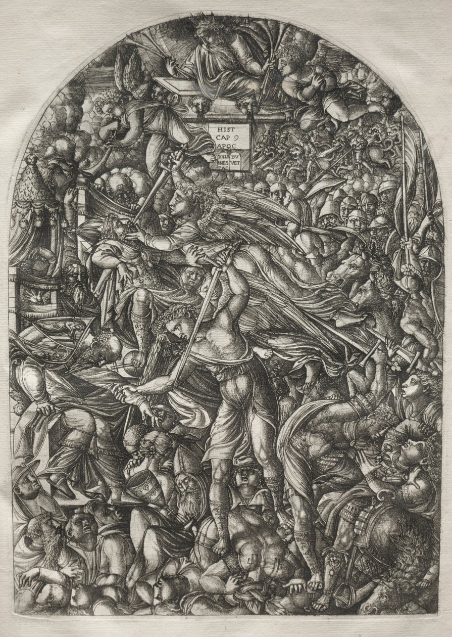 O Apocalipse: O Anjo Soando a Sexta Trombeta, 1546-1556. de Jean Duvet