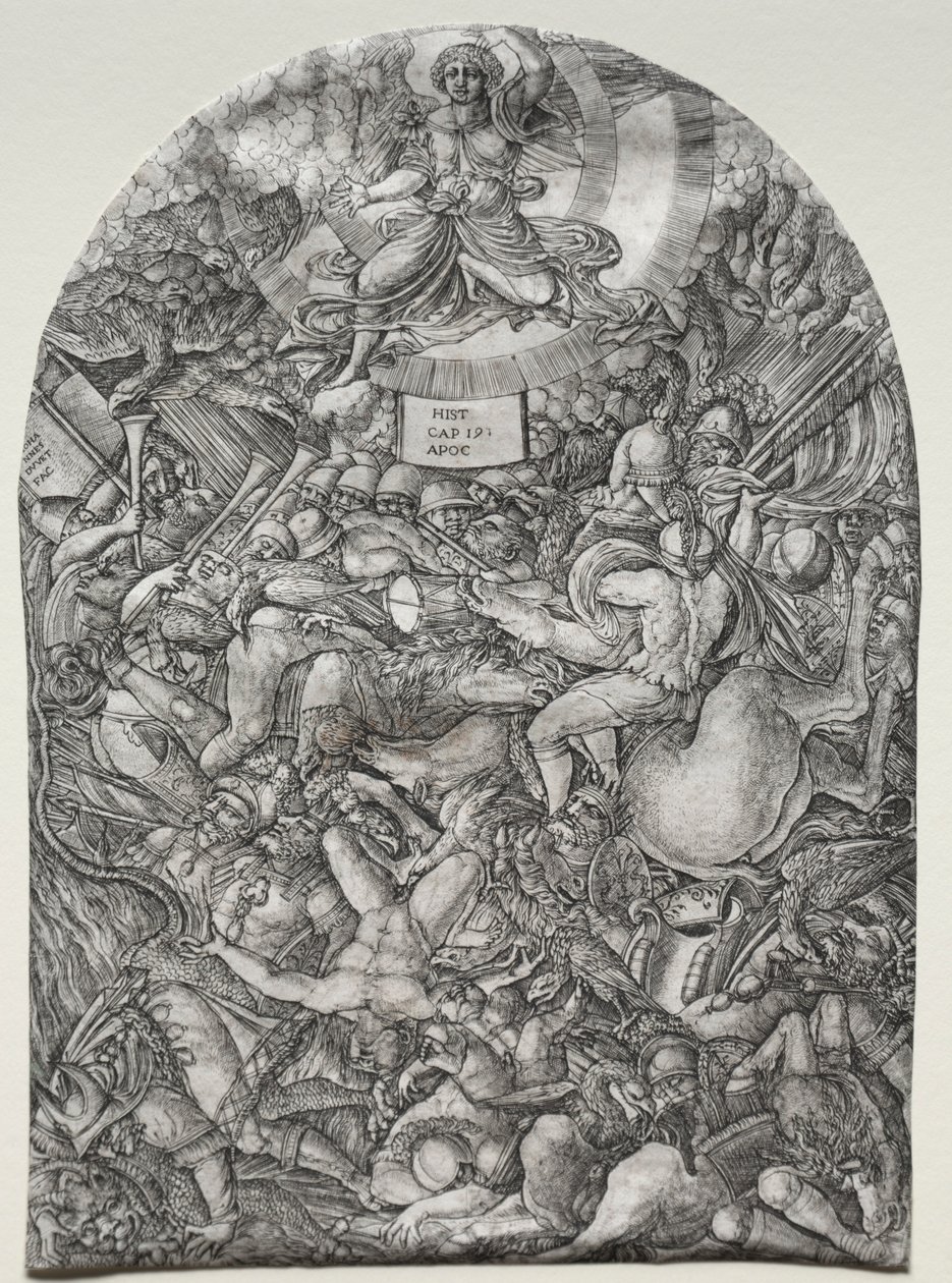 O Apocalipse: O Anjo ao Sol Chamando as Aves de Rapina, 1500. de Jean Duvet