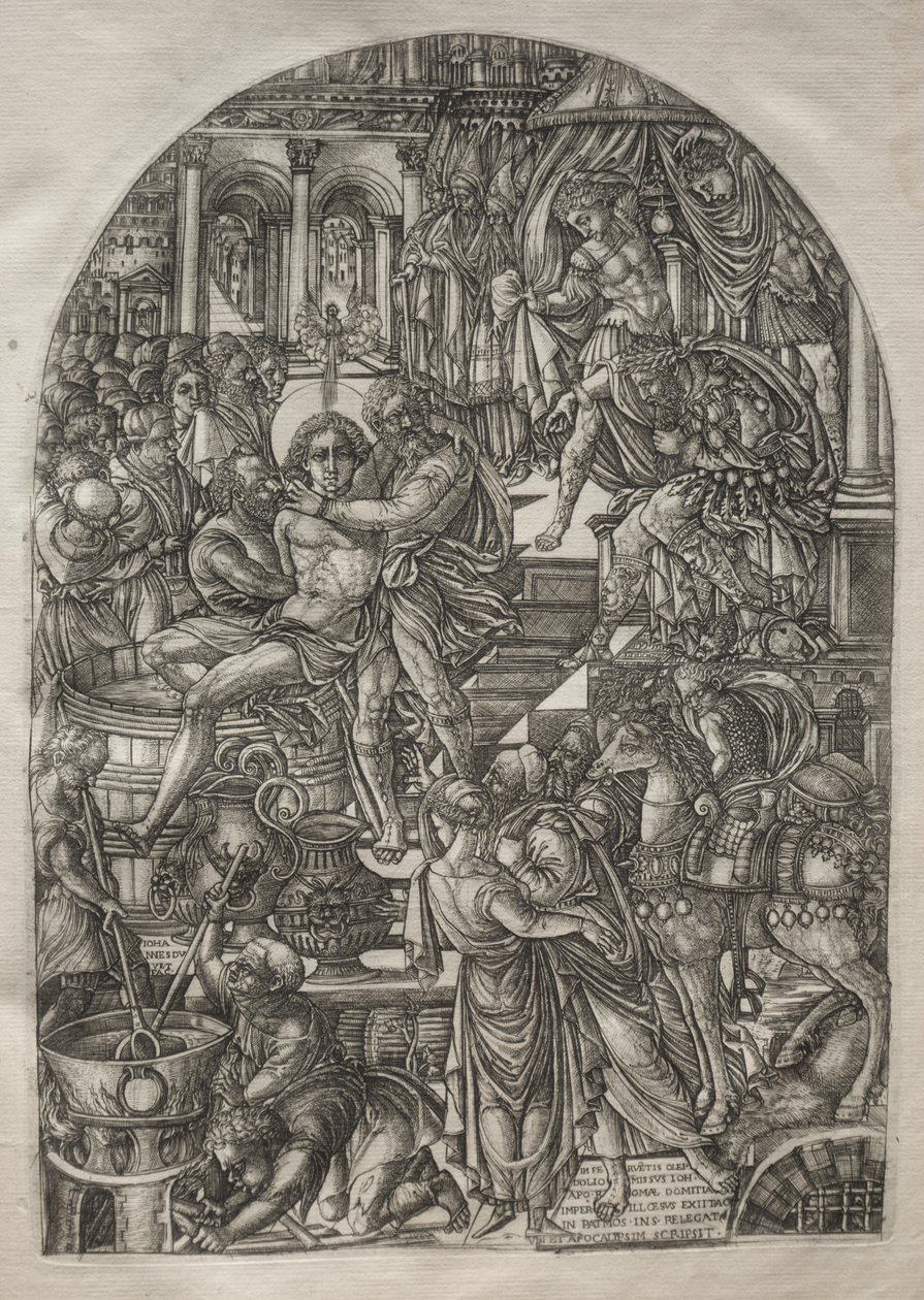 O Apocalipse: O Martírio de São João Evangelista, 1546-1556. de Jean Duvet