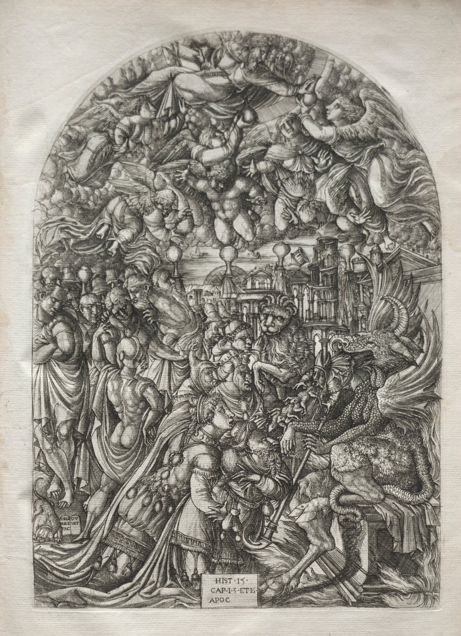 O Apocalipse: A Mulher Vestida de Sol, 1546-1556. de Jean Duvet