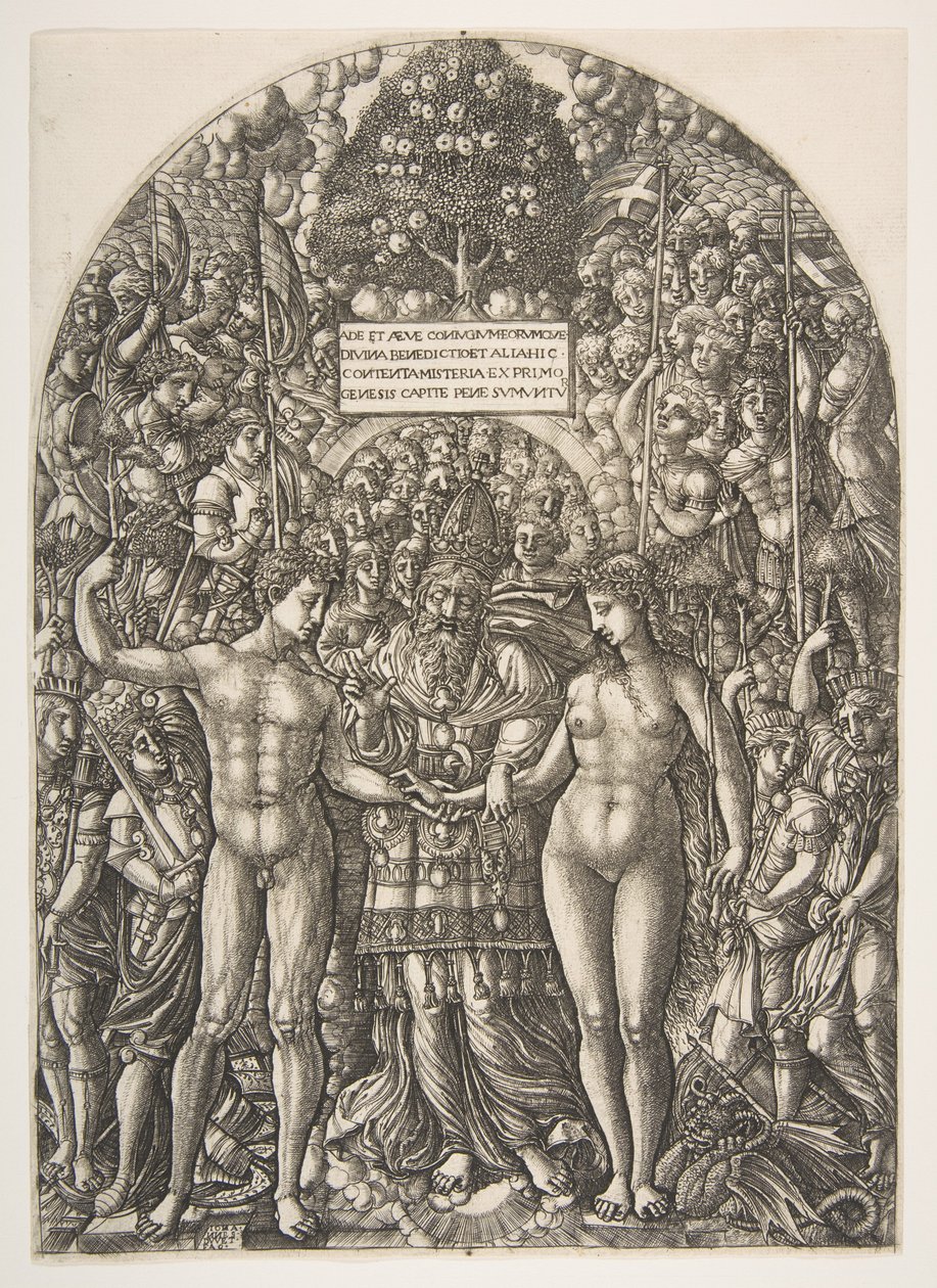 O casamento de Adão e Eva, de The Apocalypse, ca. 1540-55. de Jean Duvet