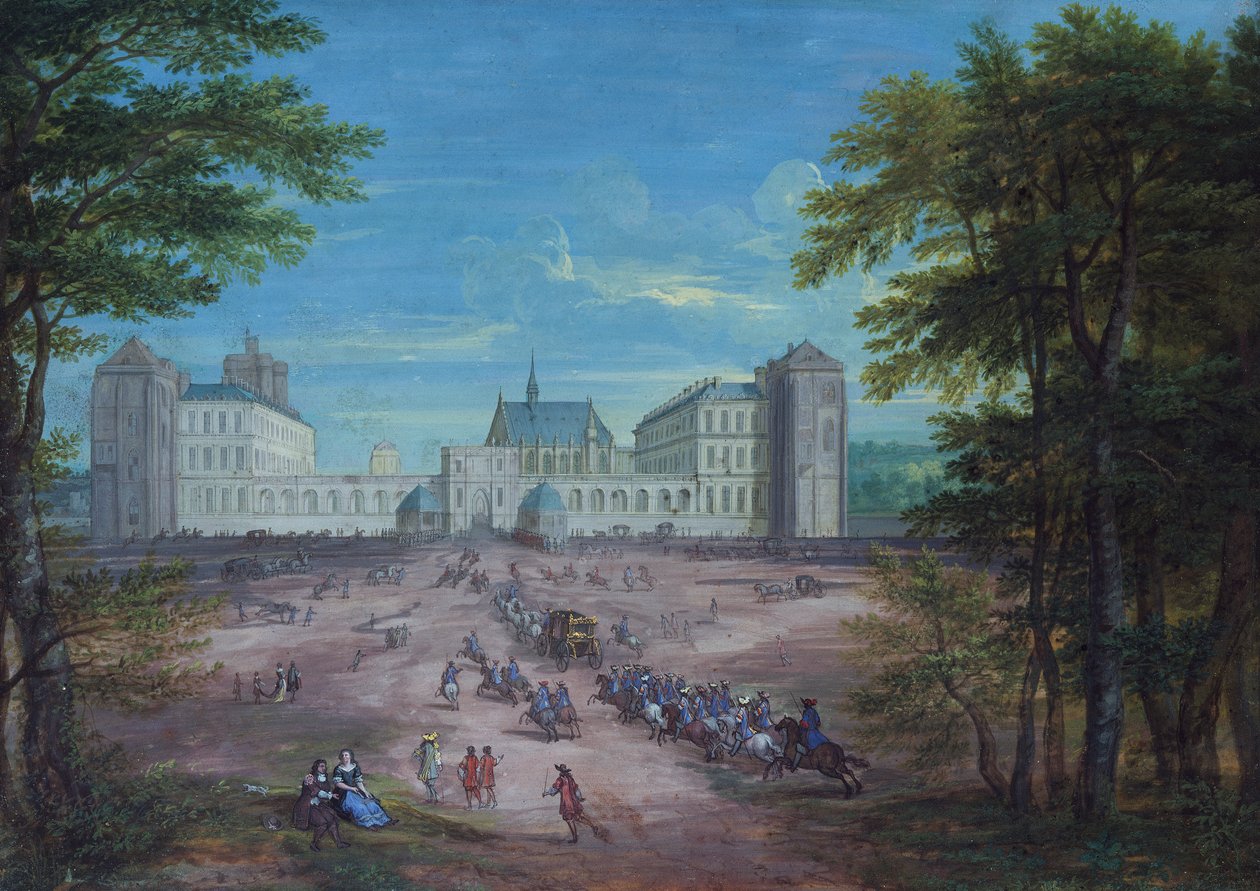 Chegada do Rei ao Castelo de Vincennes (gouache) de Jean Eckman or Ecman