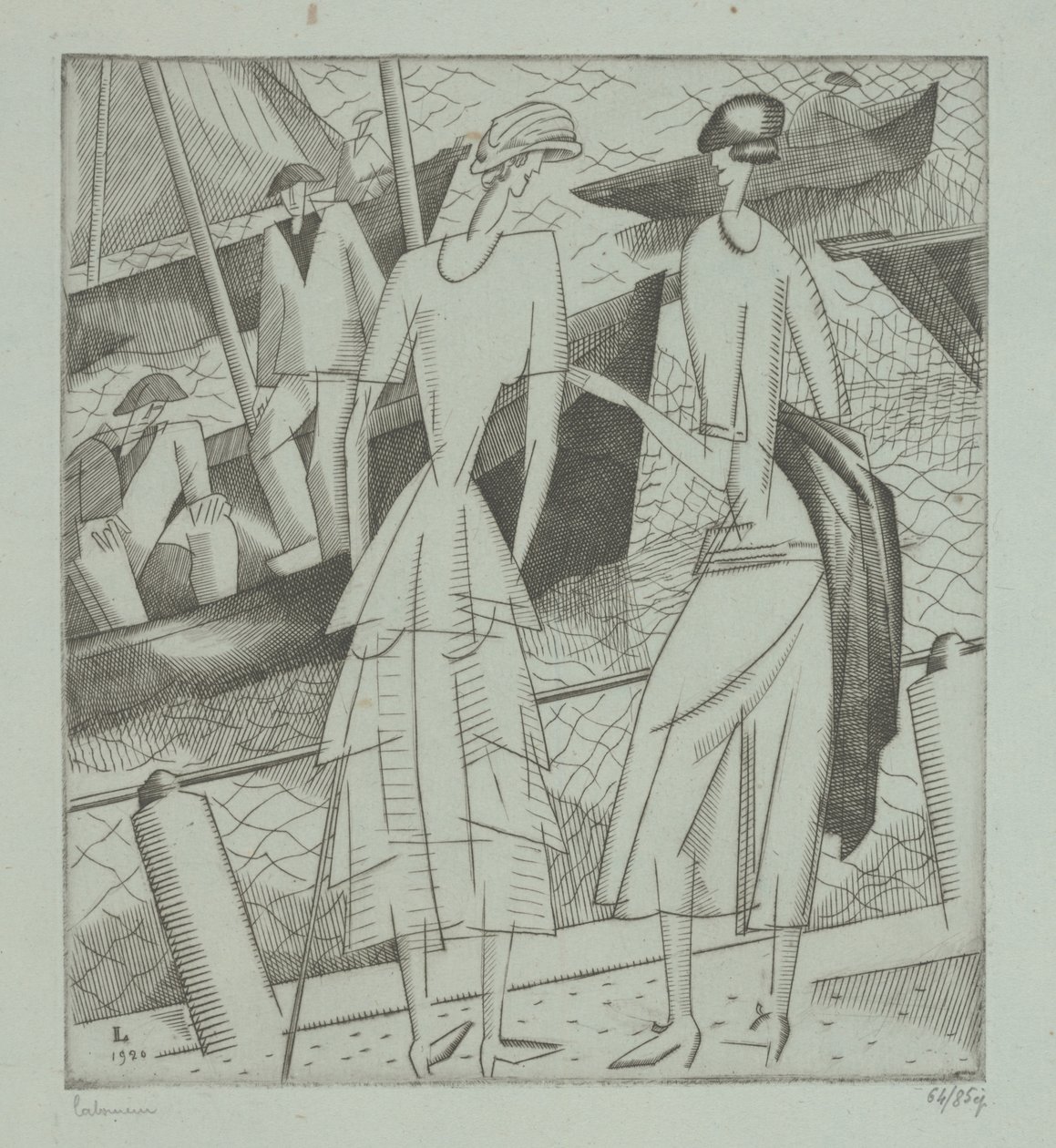 Mulheres Jovens no Porto de Jean Emile Laboureur