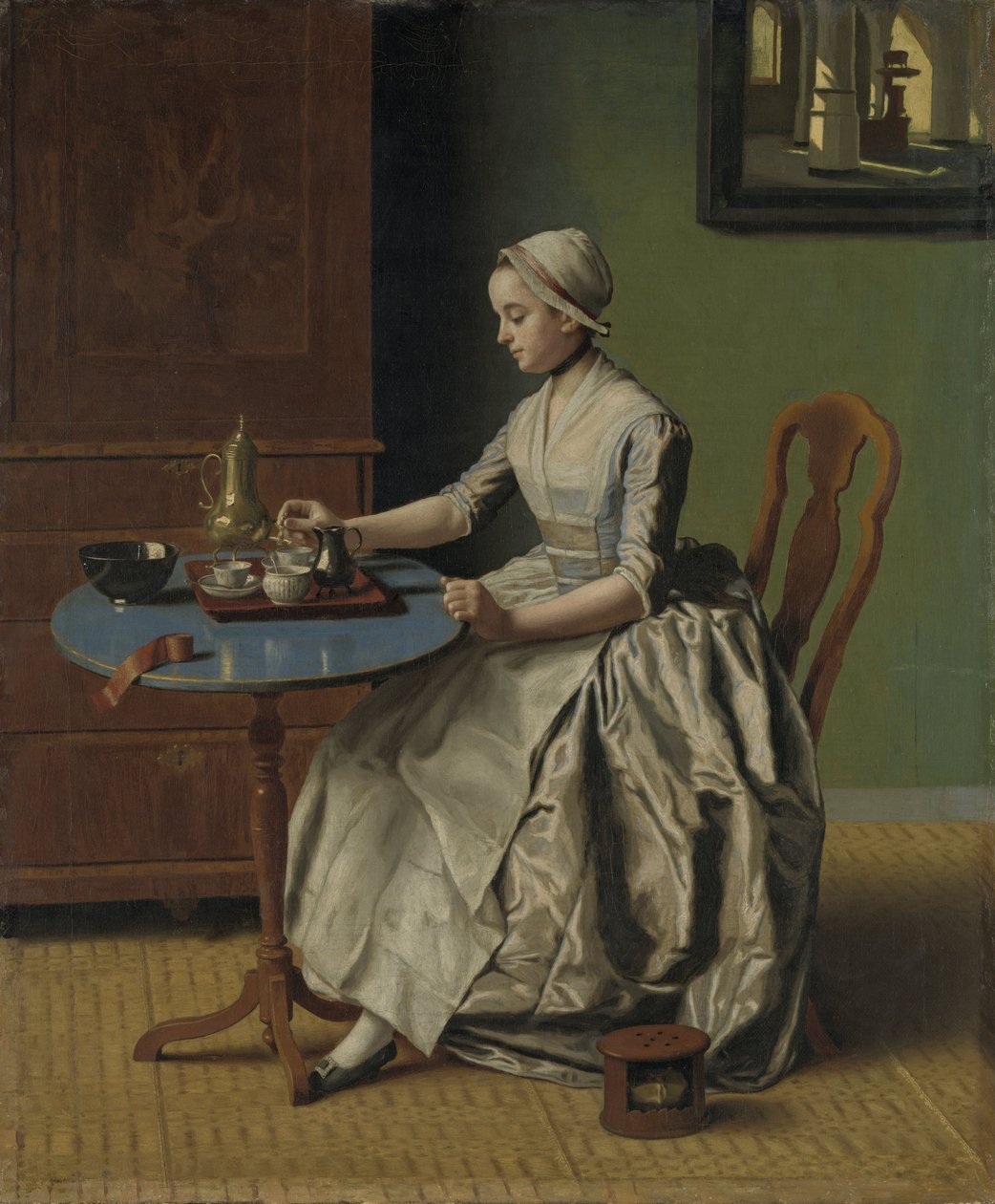 A Dutch Girl at Breakfast, c.1756 (óleo sobre tela) de Jean Étienne Liotard